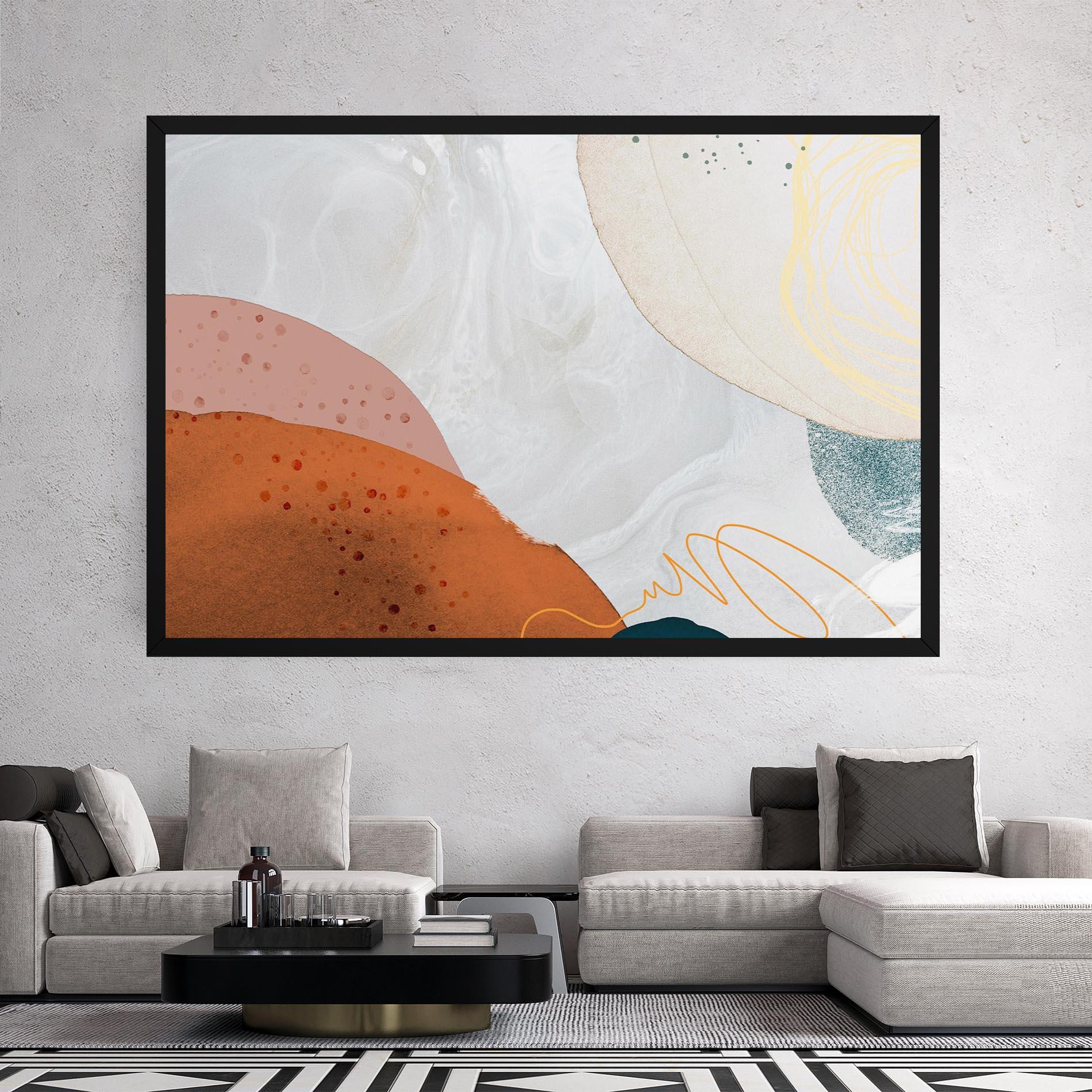 Tablou Canvas Orange Yellow Line mockup 2