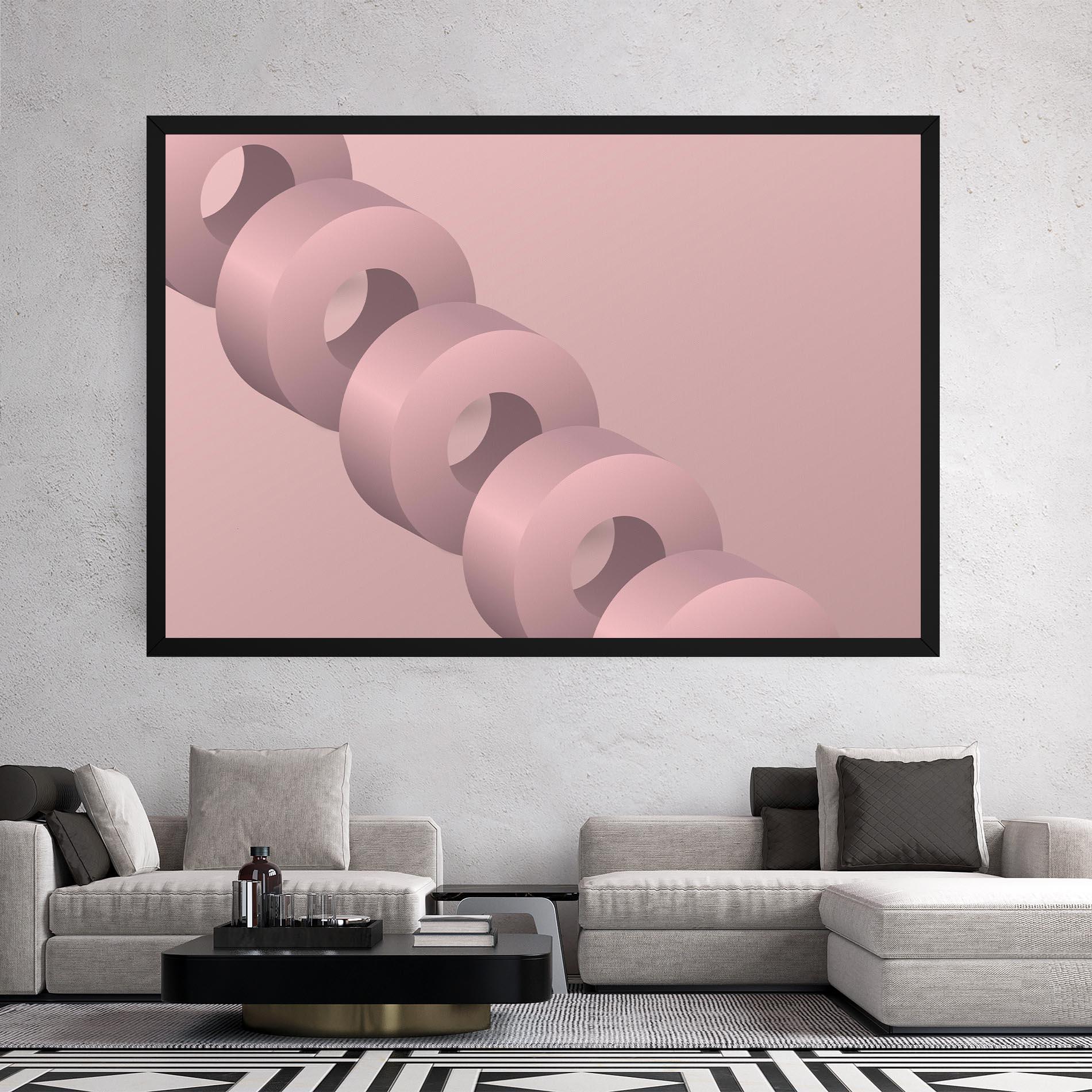 Tablou Canvas Pink Circle mockup 2