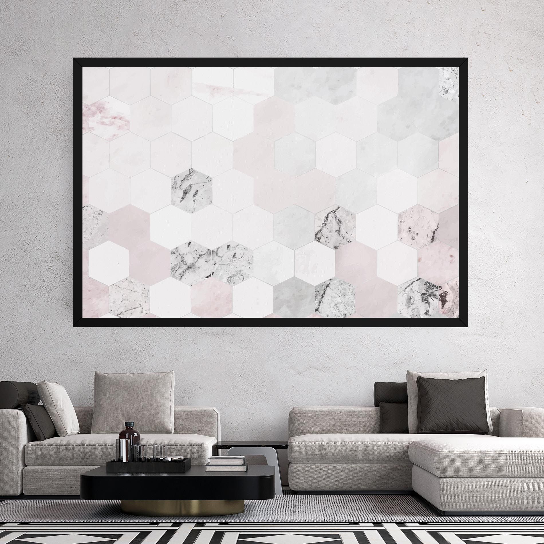 Pink Hexa Pattern mockup 2