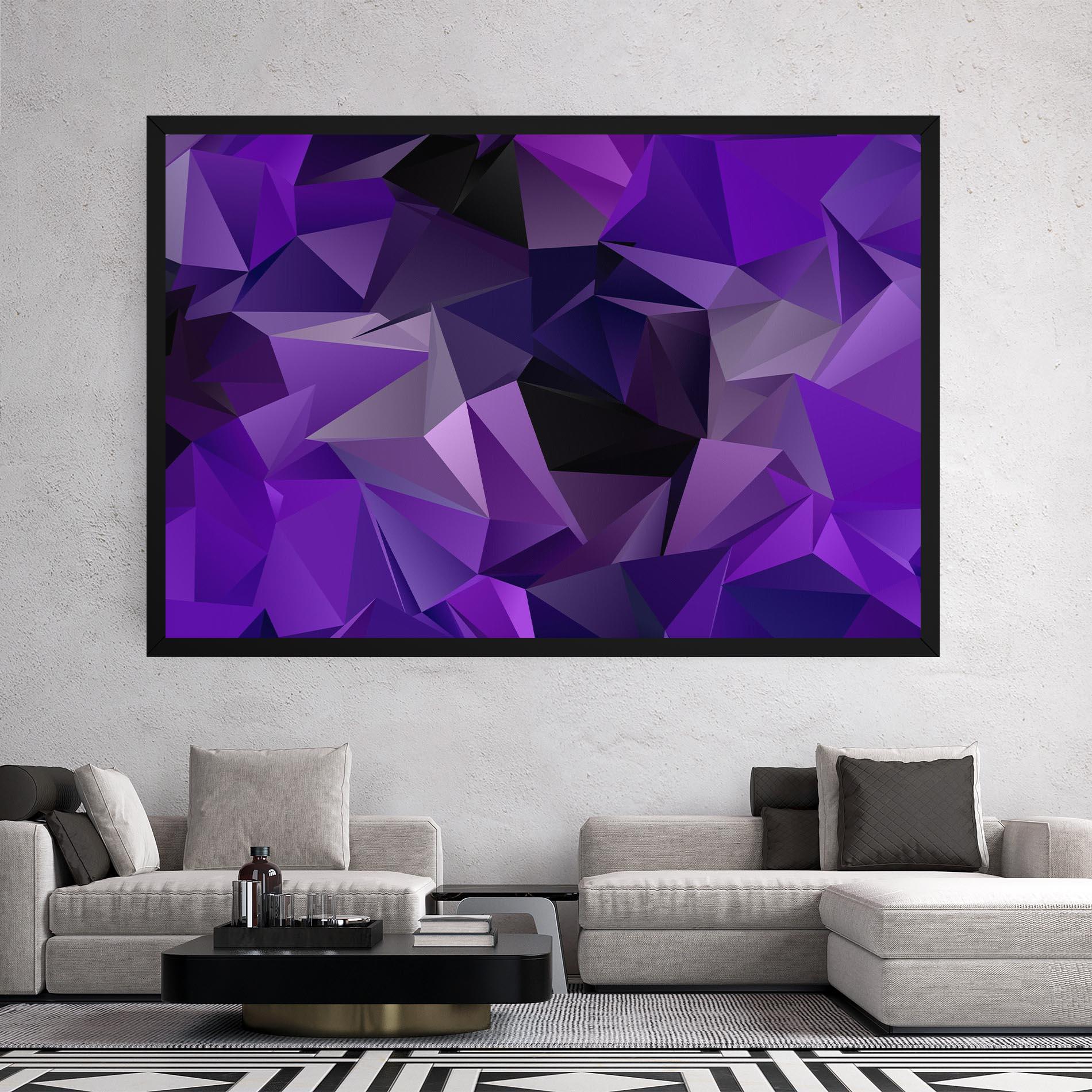 Tablou Canvas Purple Triangle Mix mockup 2