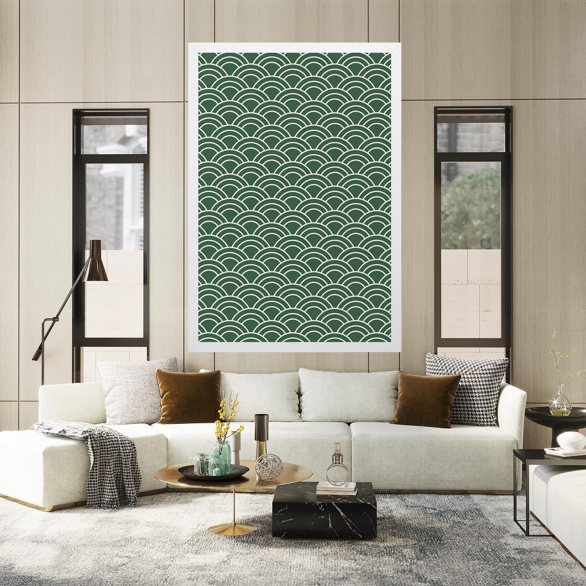 Tablou Canvas Green Semi Circle mockup 2