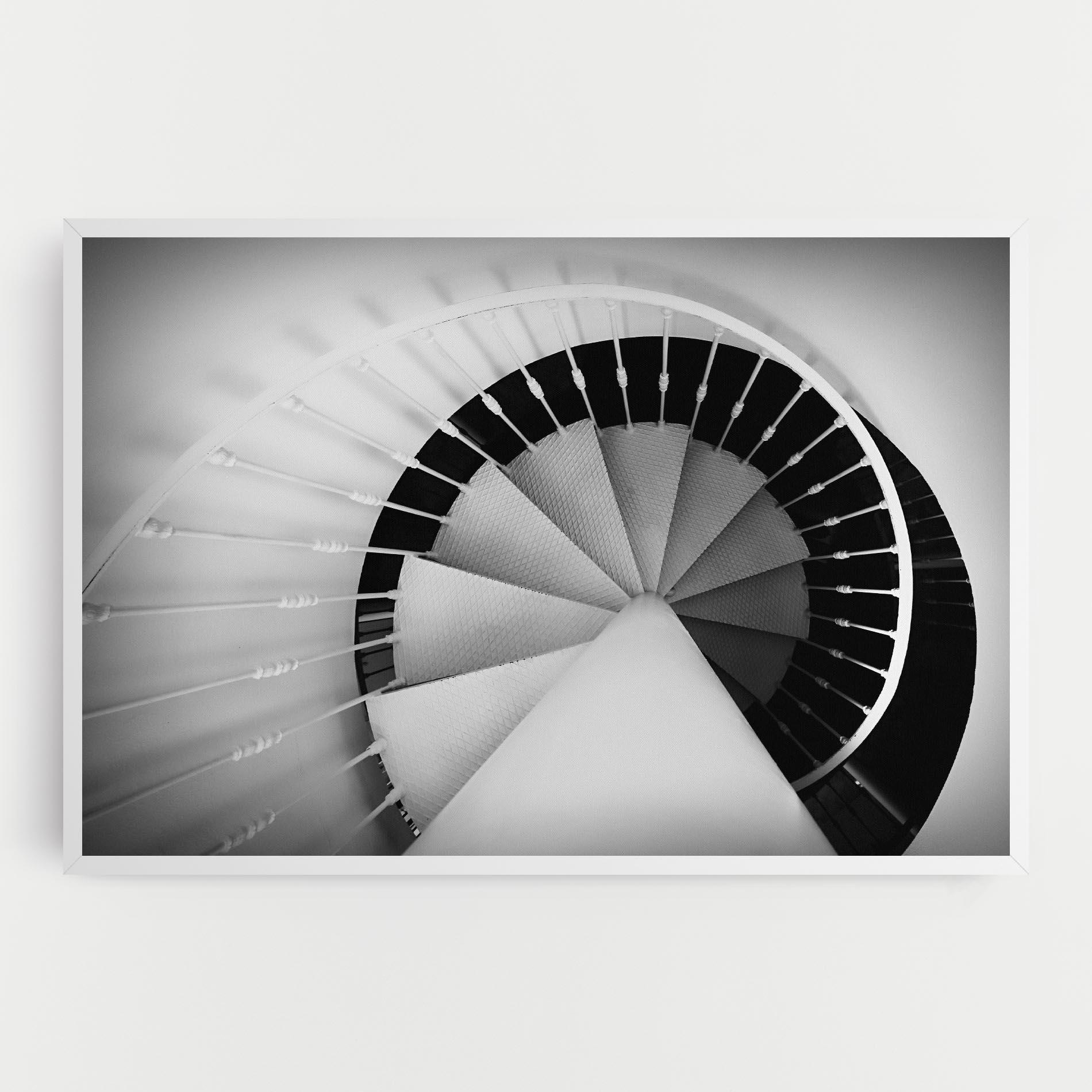 Tablou Canvas Black Circle Stairs mockup 0