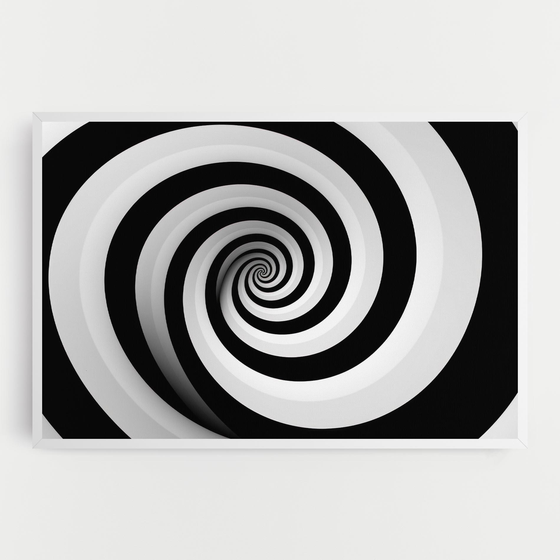Tablou Canvas Black White Spiral mockup 0