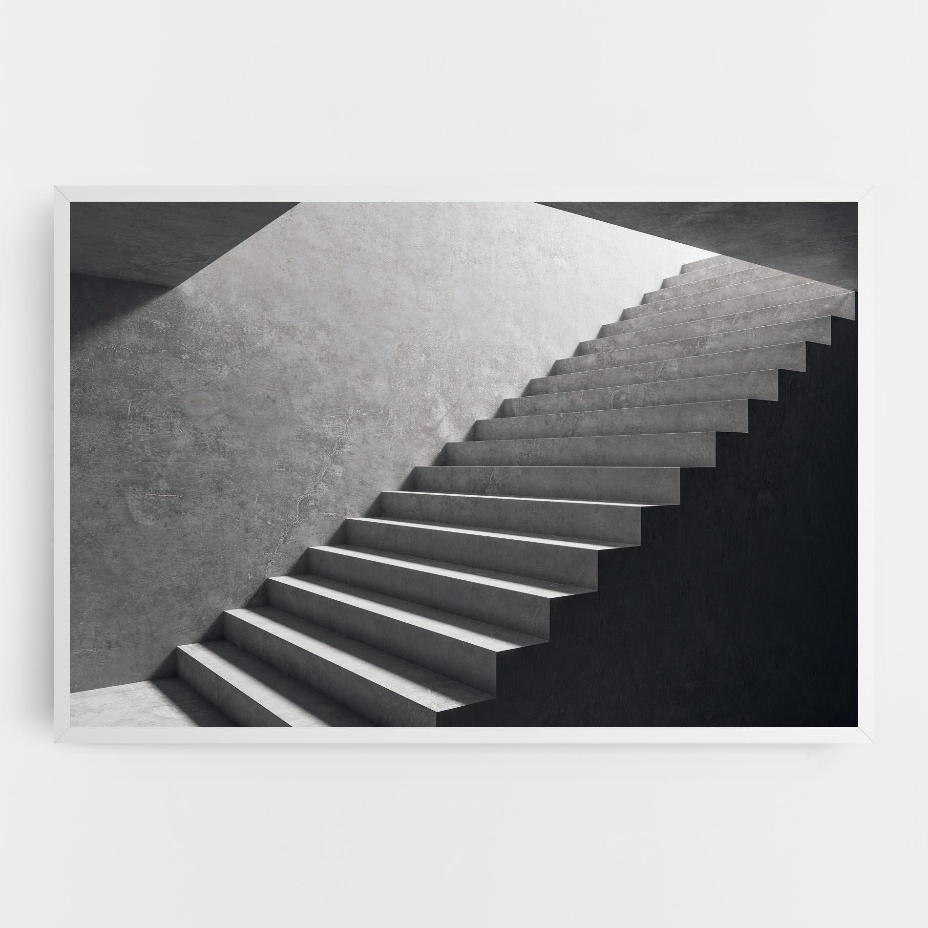 Tablou Canvas Concrete Stairs mockup 0