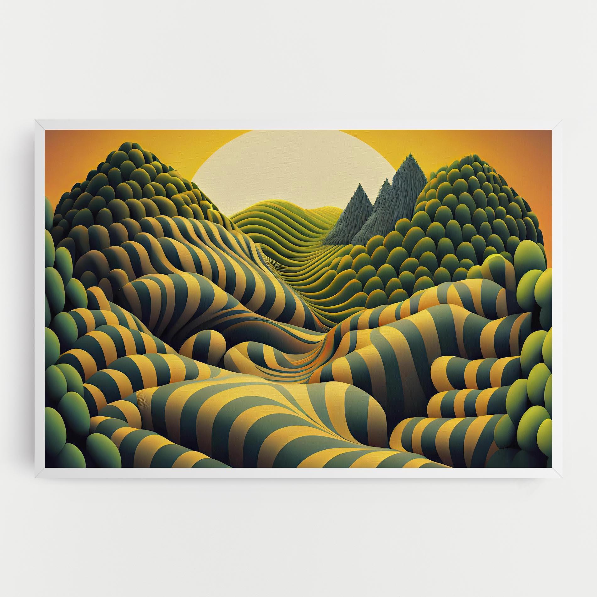 Tablou Canvas Green Yellow View mockup 0