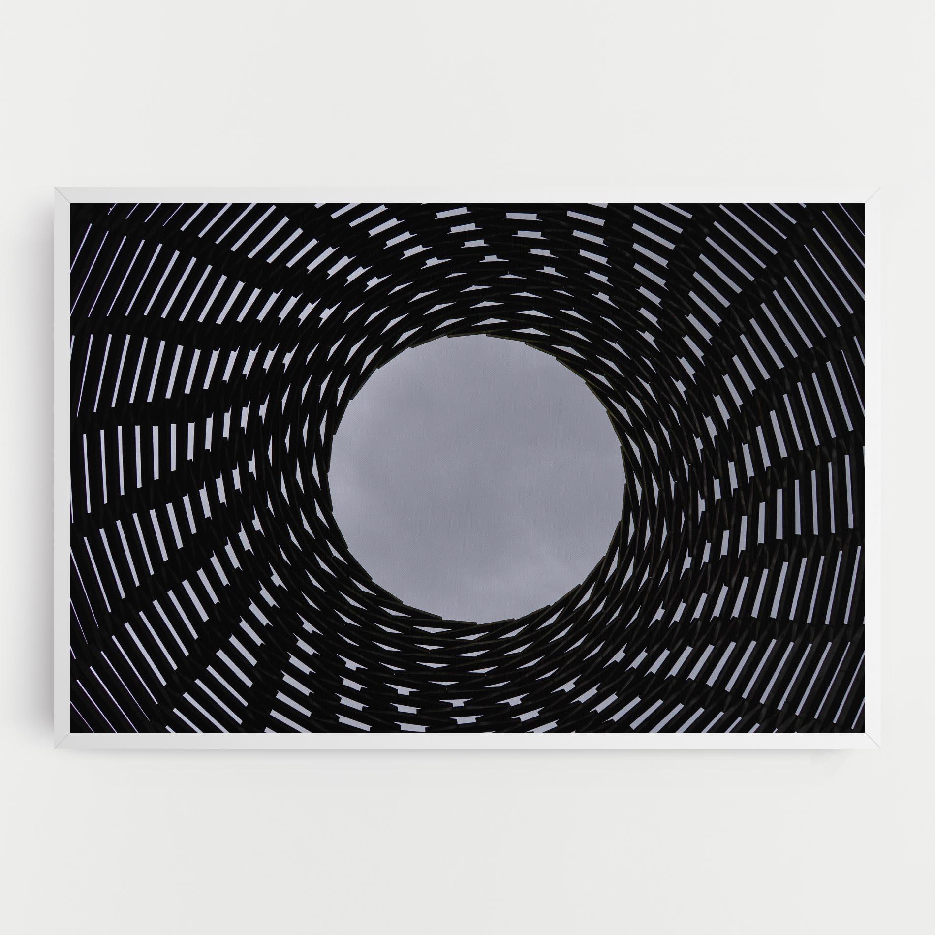 Tablou Canvas Grey Circle Lines mockup 0