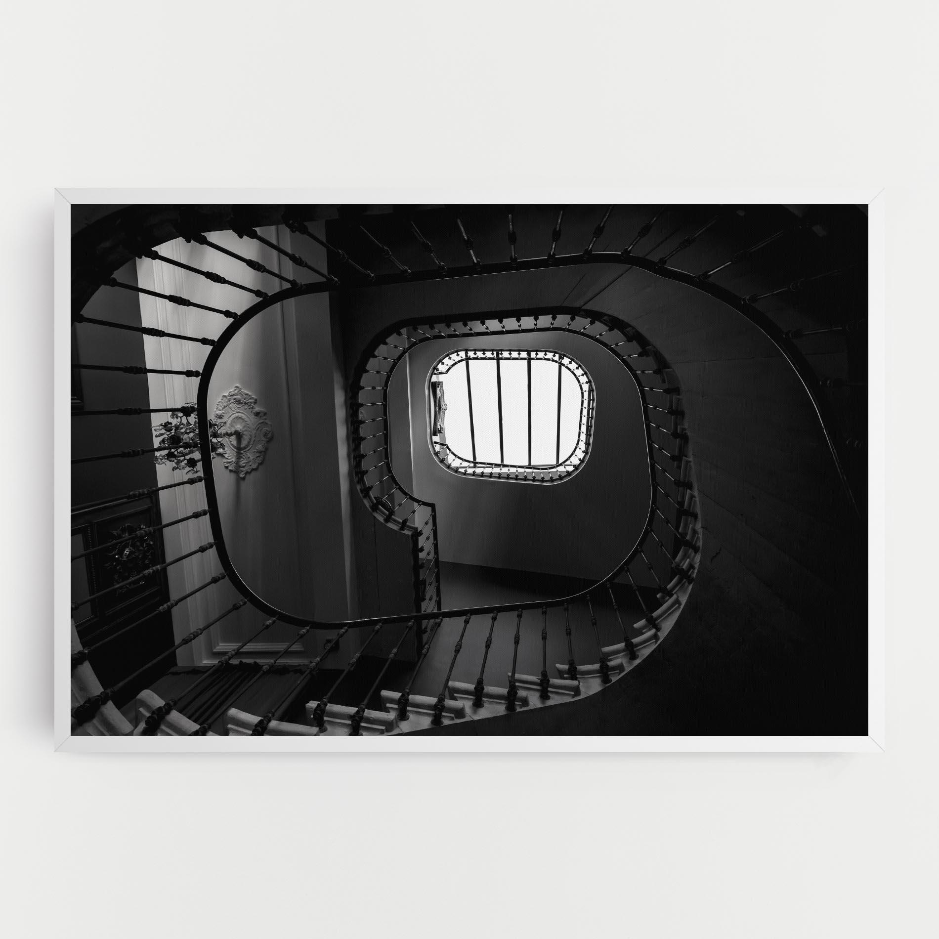 Tablou Canvas Greyscale Staircase mockup 0