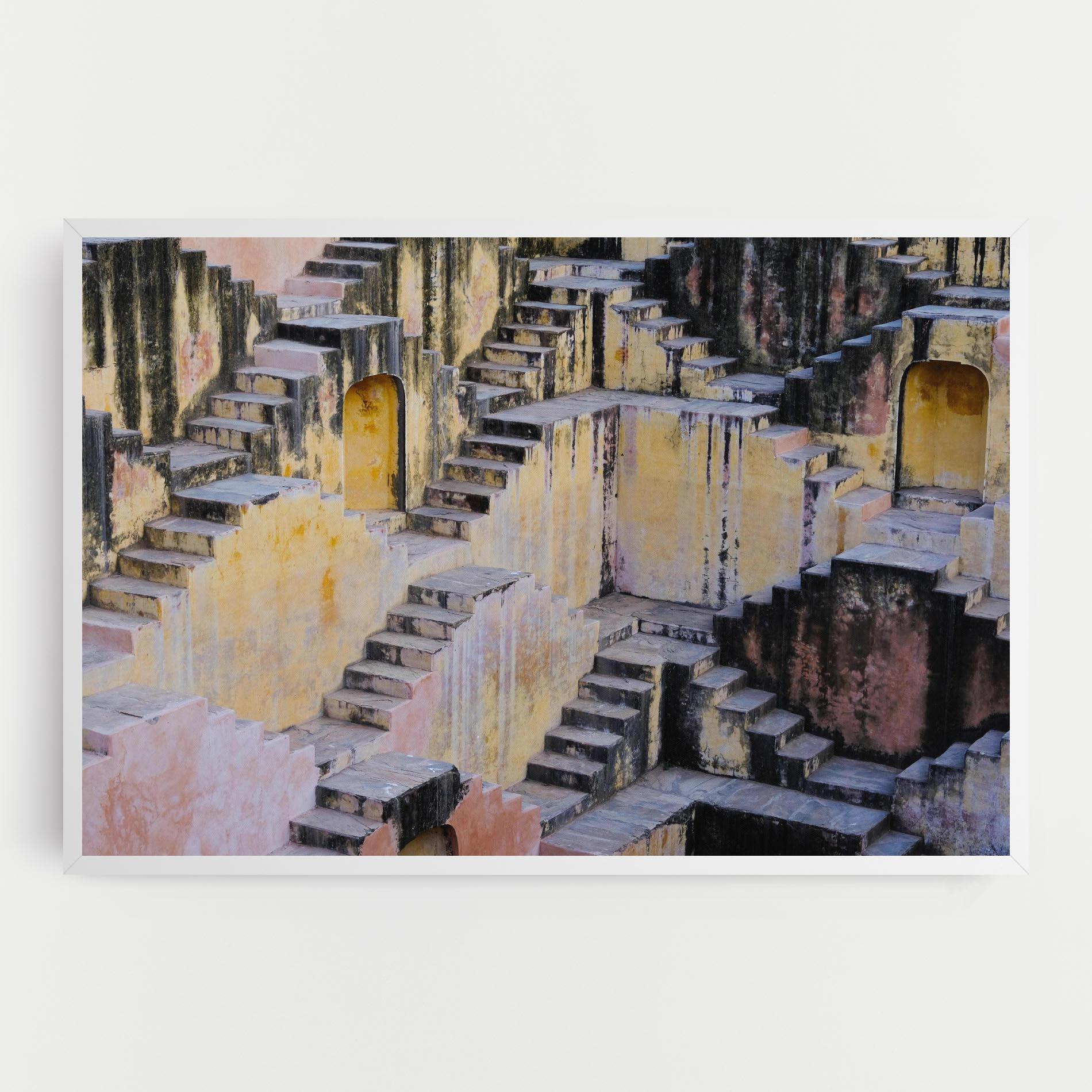 Tablou Canvas Old Yellow Stairs mockup 0