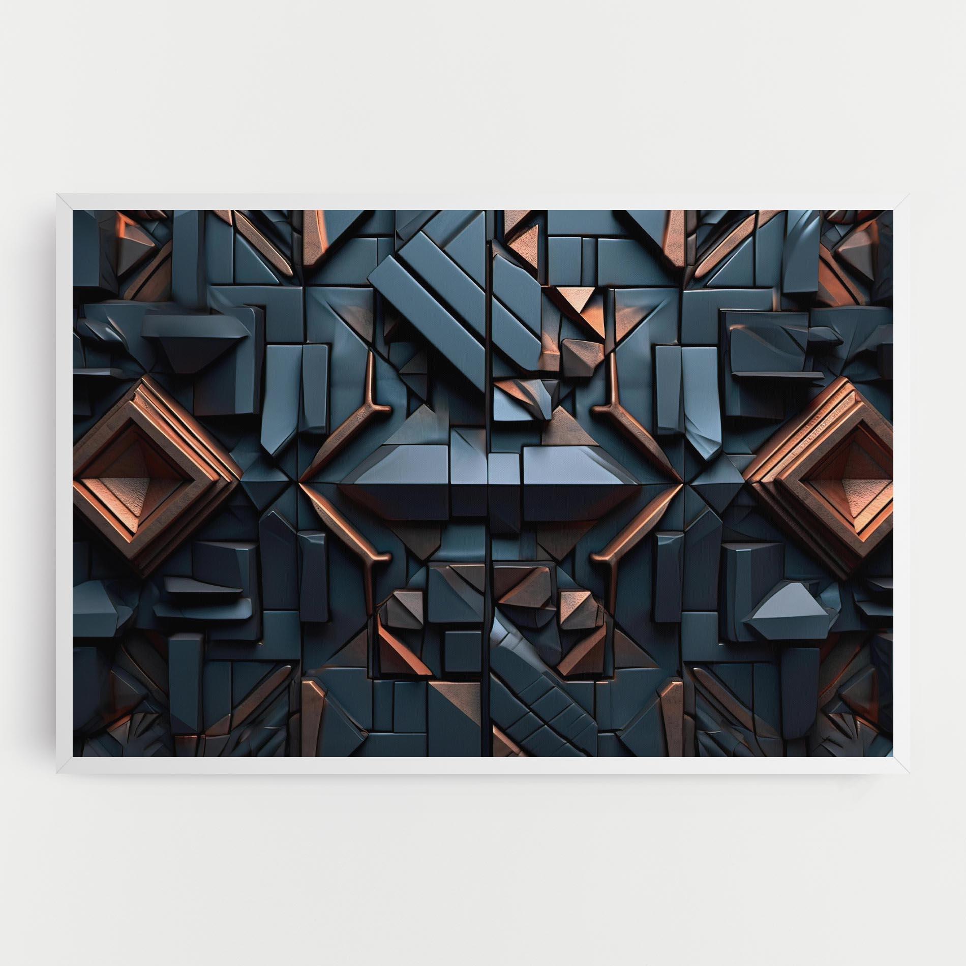 Tablou Canvas Orange Rhombus mockup 0