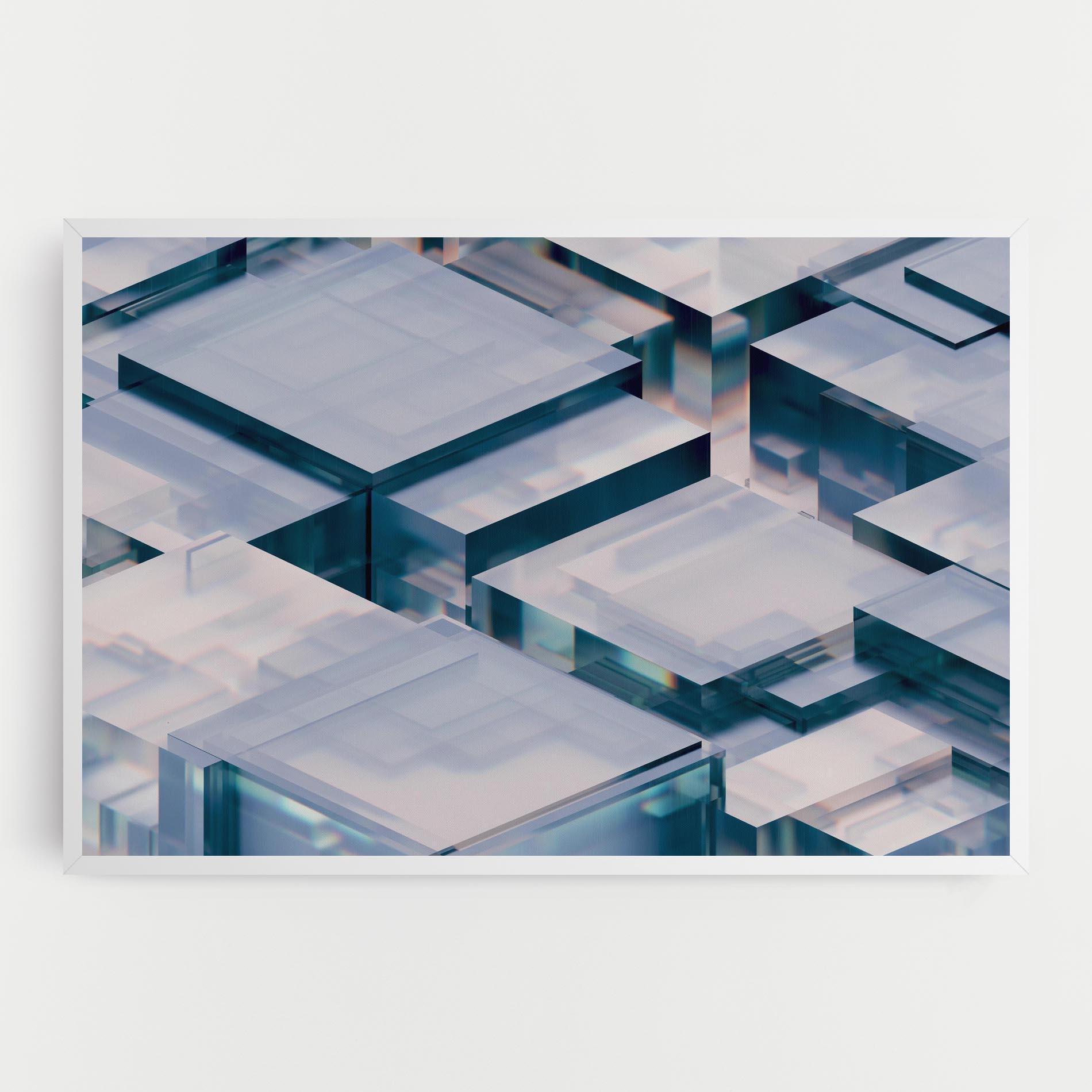 Tablou Canvas Square Glass mockup 0