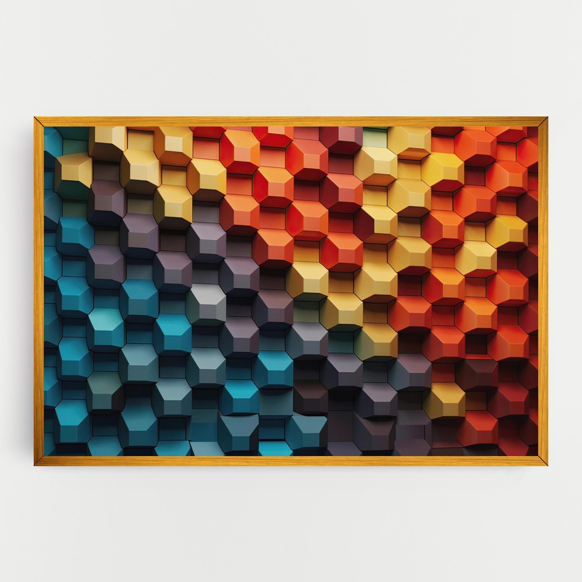 Tablou Canvas 3d Sqare Mix mockup 0