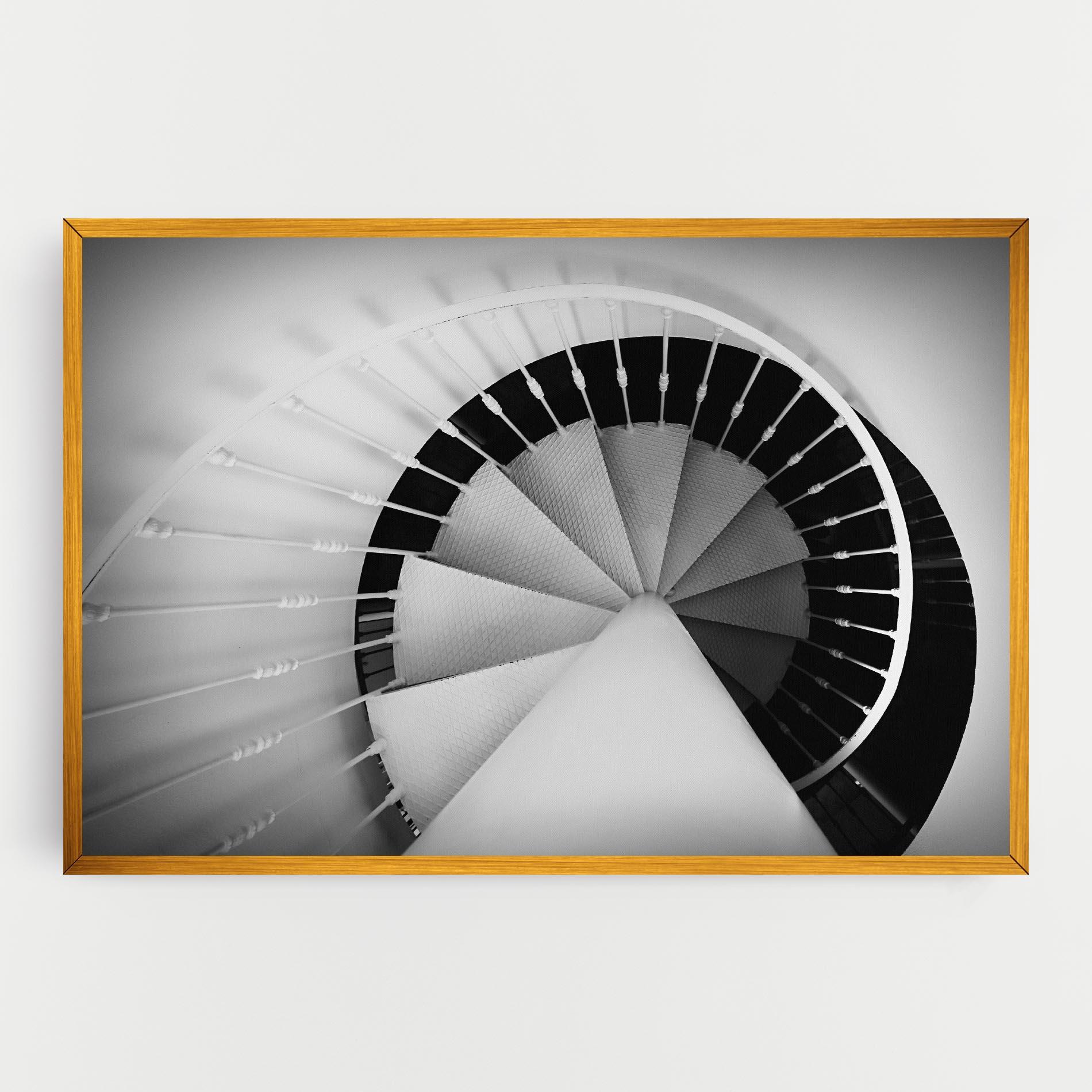 Tablou Canvas Black Circle Stairs mockup 0