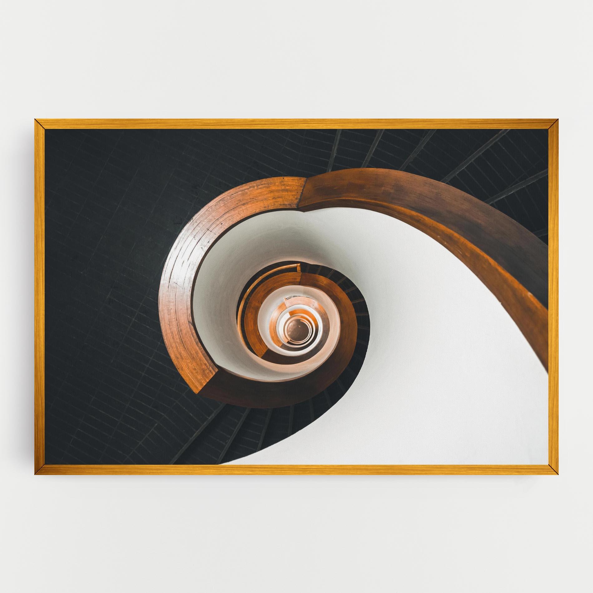 Tablou Canvas Black Spiral Stairs mockup 0