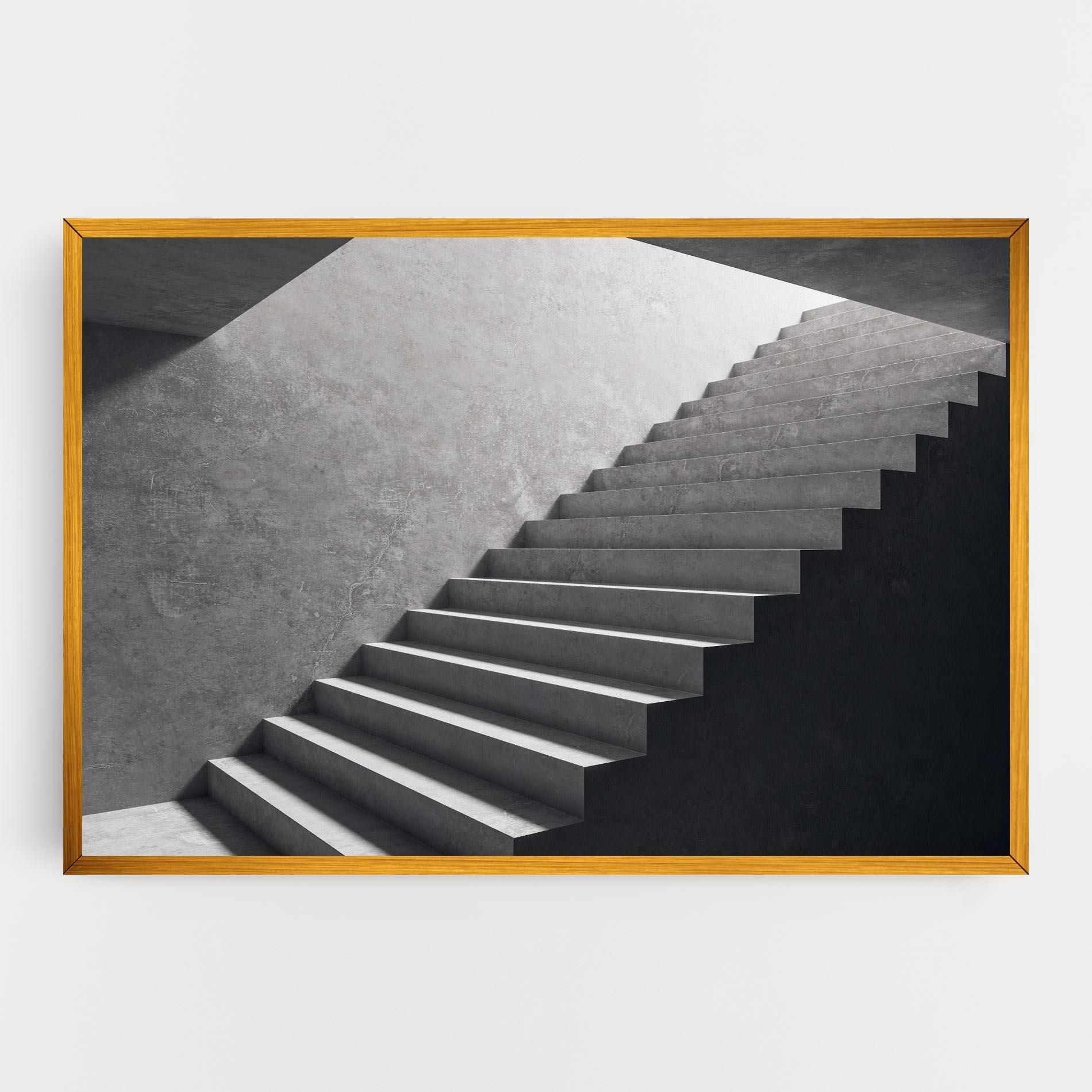 Tablou Canvas Concrete Stairs mockup 0