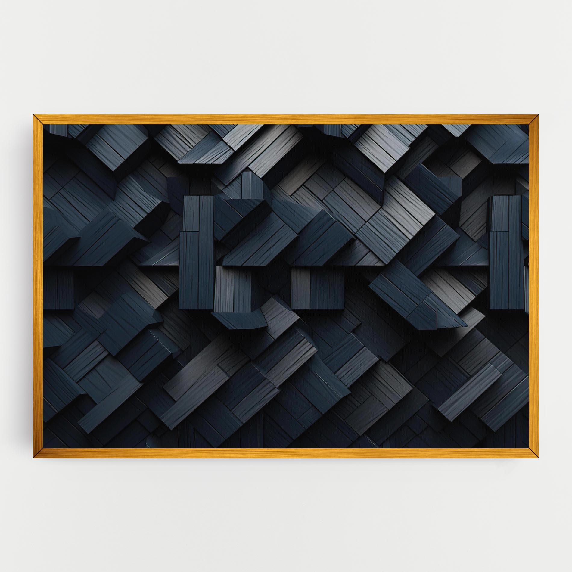 Tablou Canvas Dark Blue Wall mockup 0