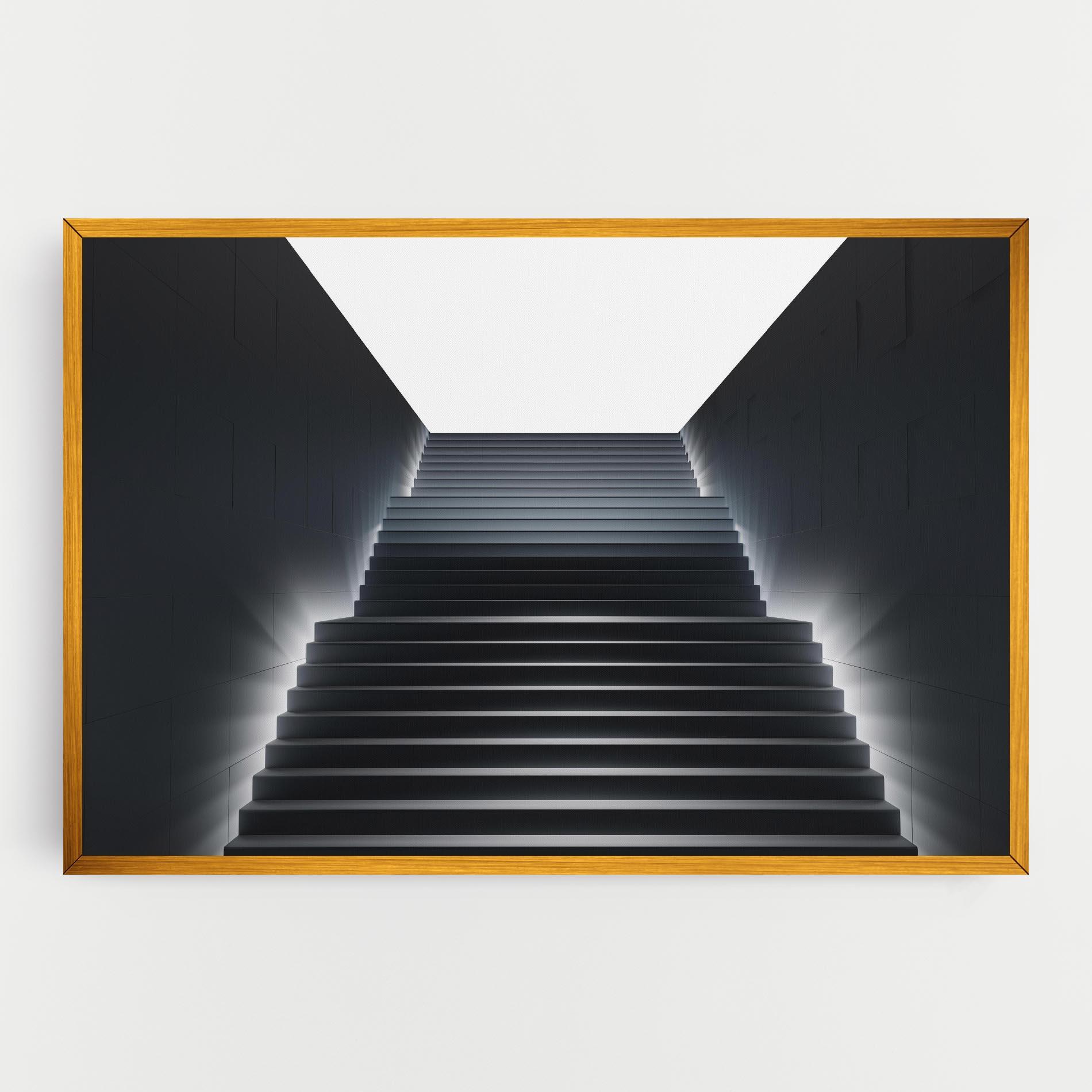 Tablou Canvas Dark Stairs mockup 0