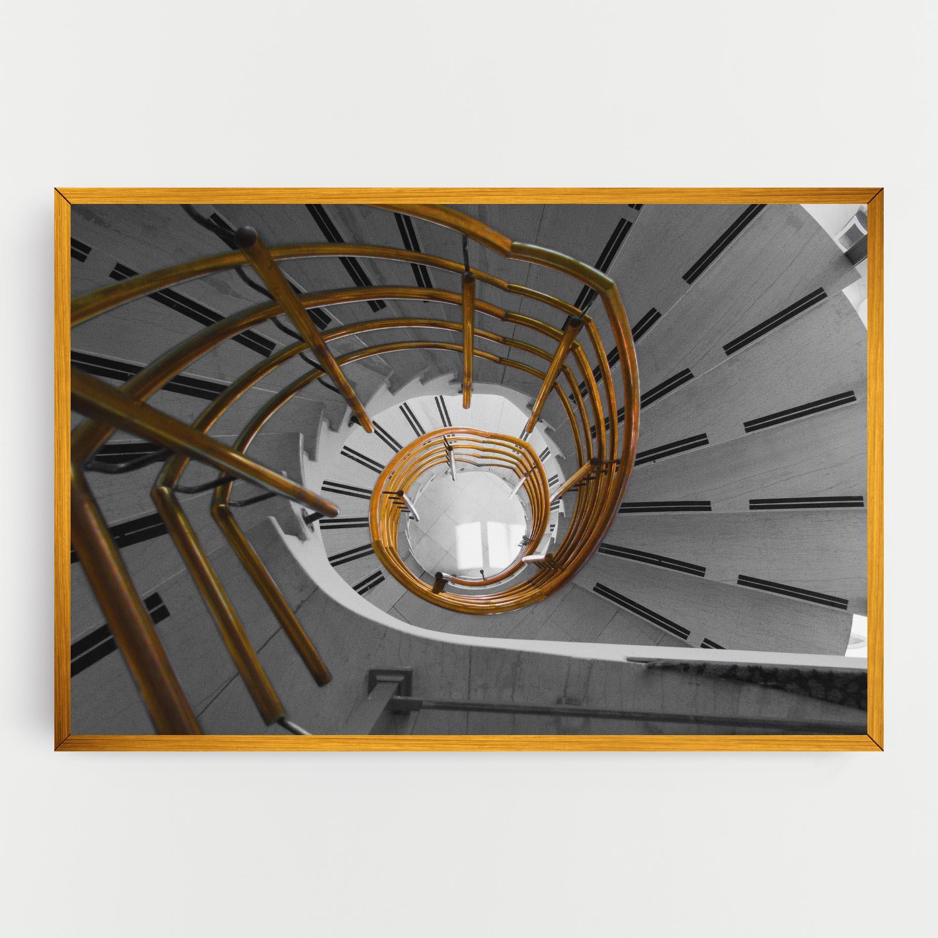 Tablou Canvas Gold Bar Stairs mockup 0