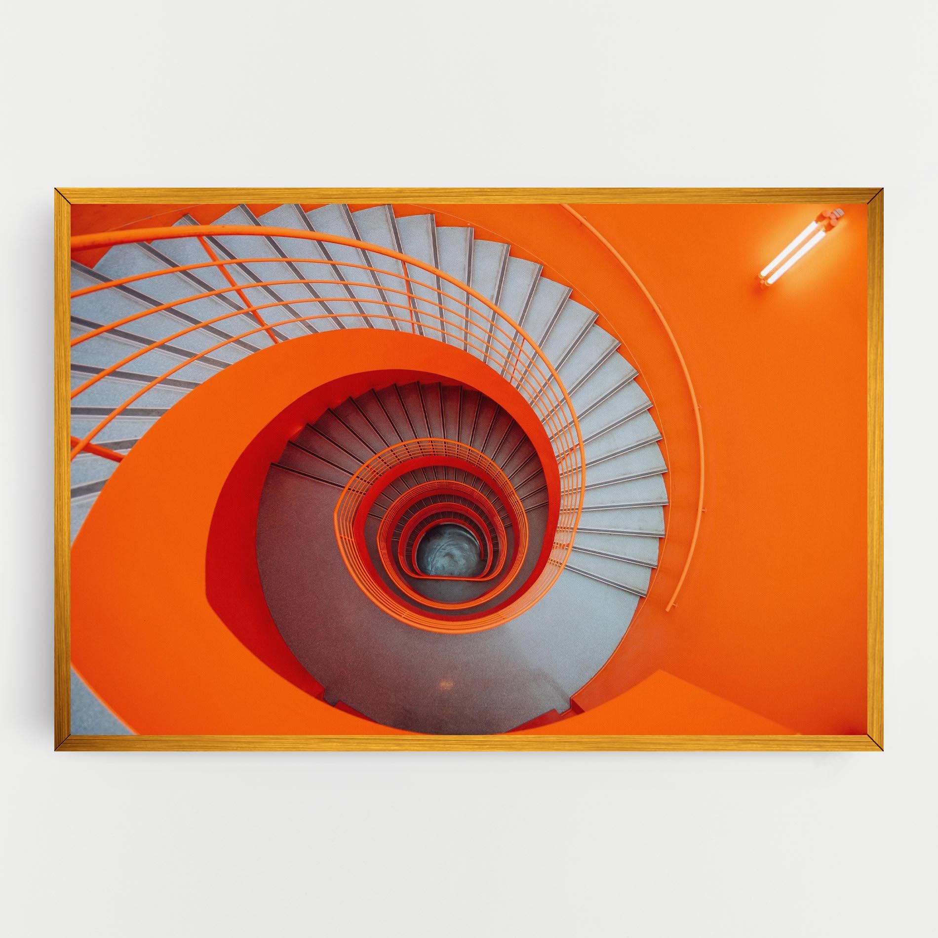 Grey Orange Stairs mockup 0