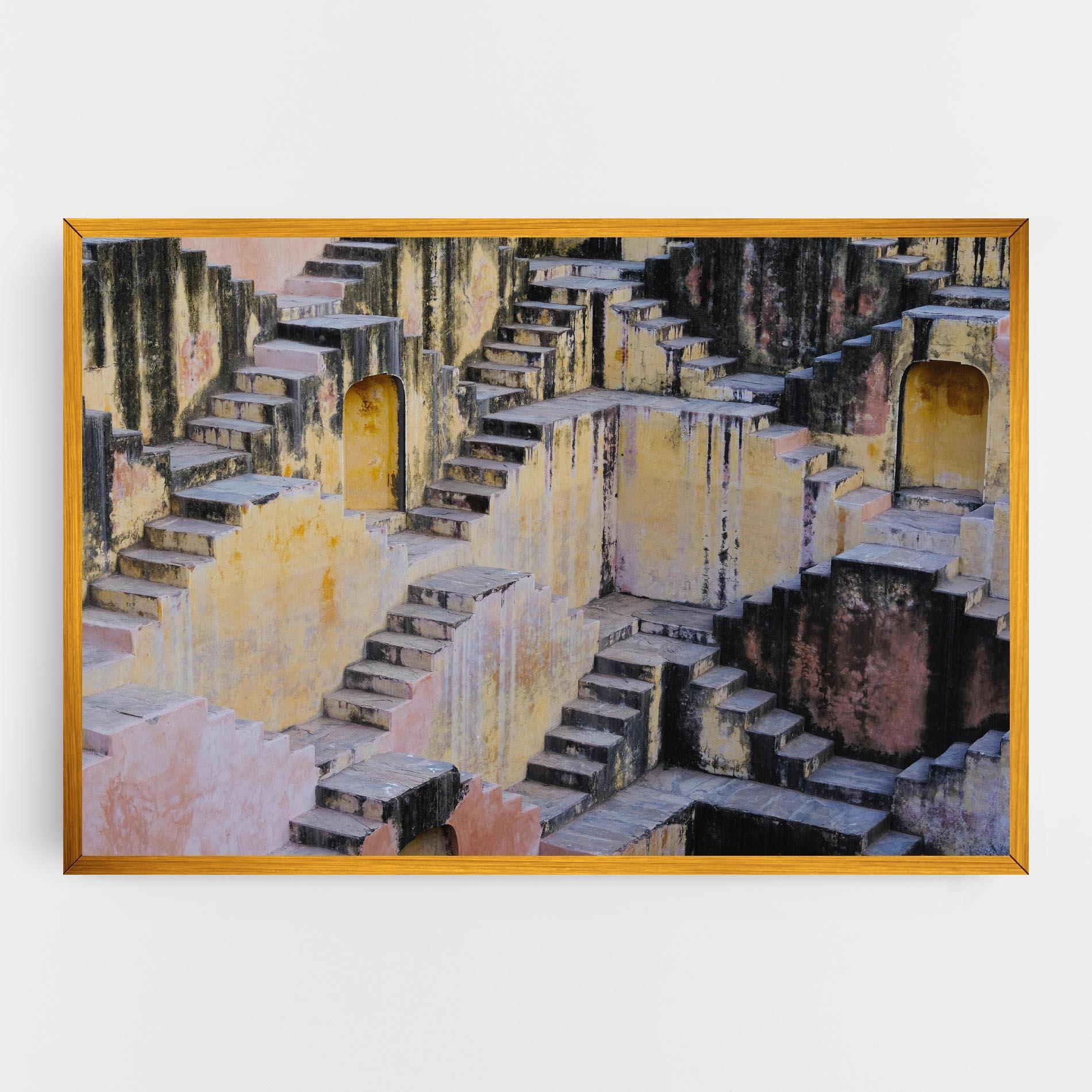 Tablou Canvas Old Yellow Stairs mockup 0