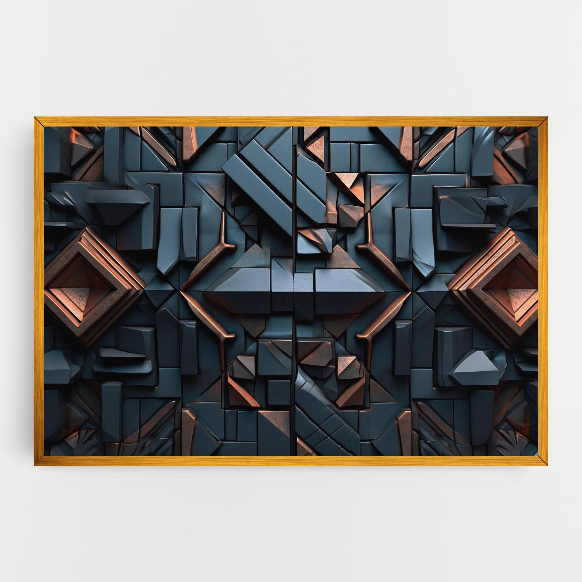 Tablou Canvas Orange Rhombus mockup 0