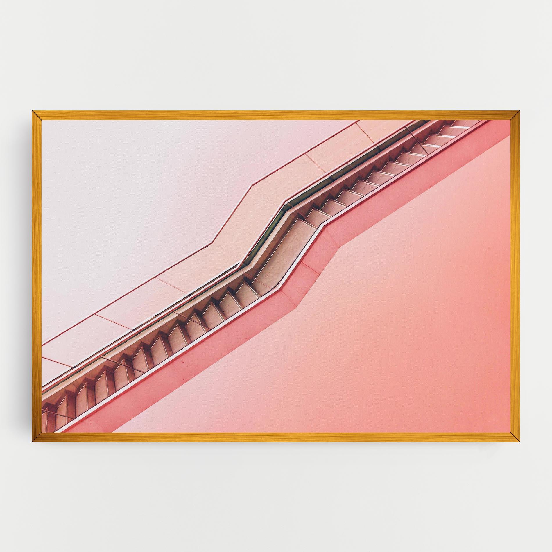 Tablou Canvas Pink Stairs mockup 0