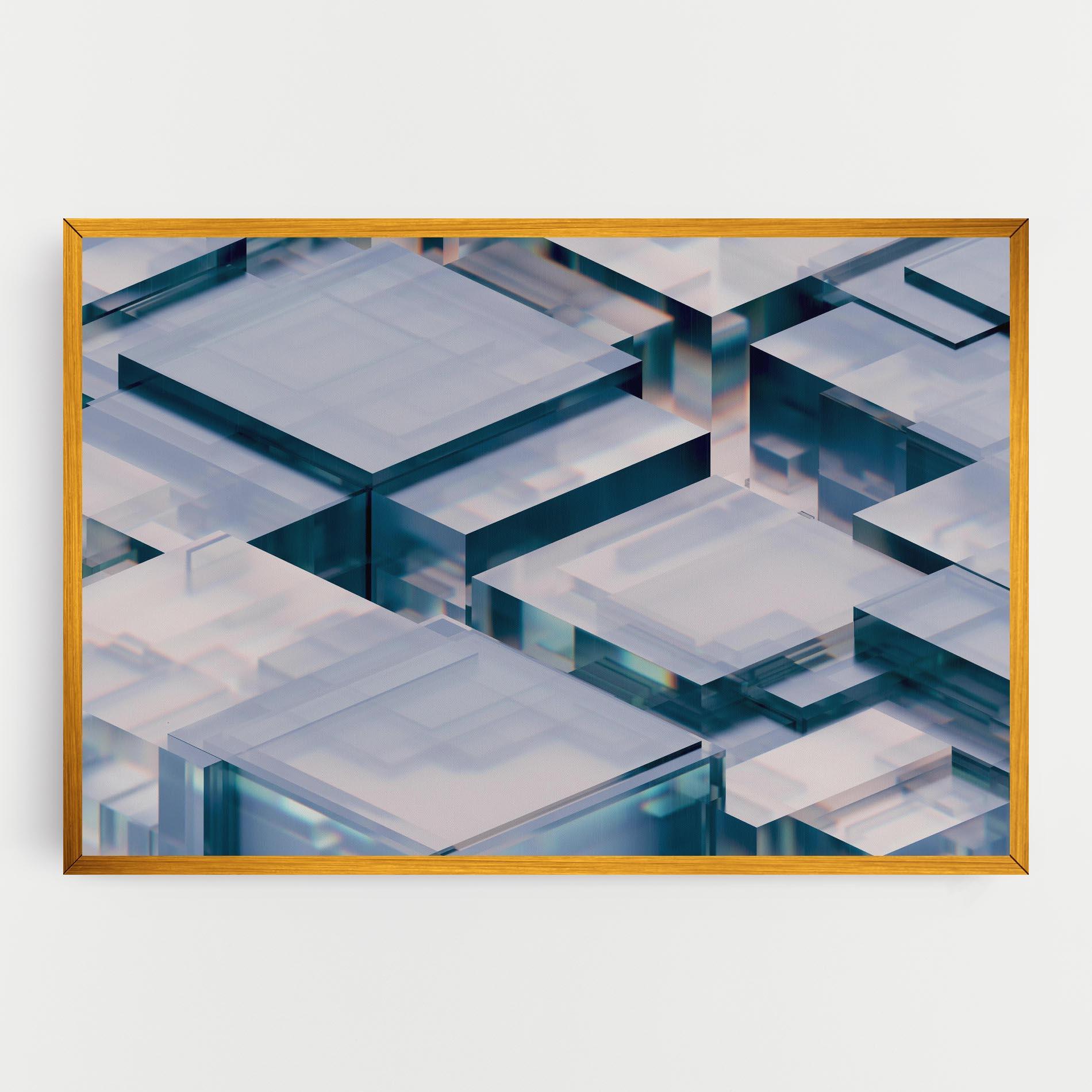 Tablou Canvas Square Glass mockup 0