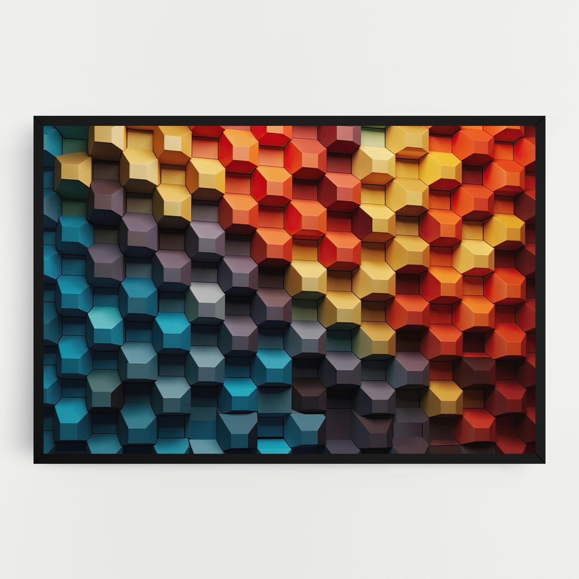 Tablou Canvas 3d Sqare Mix mockup 0