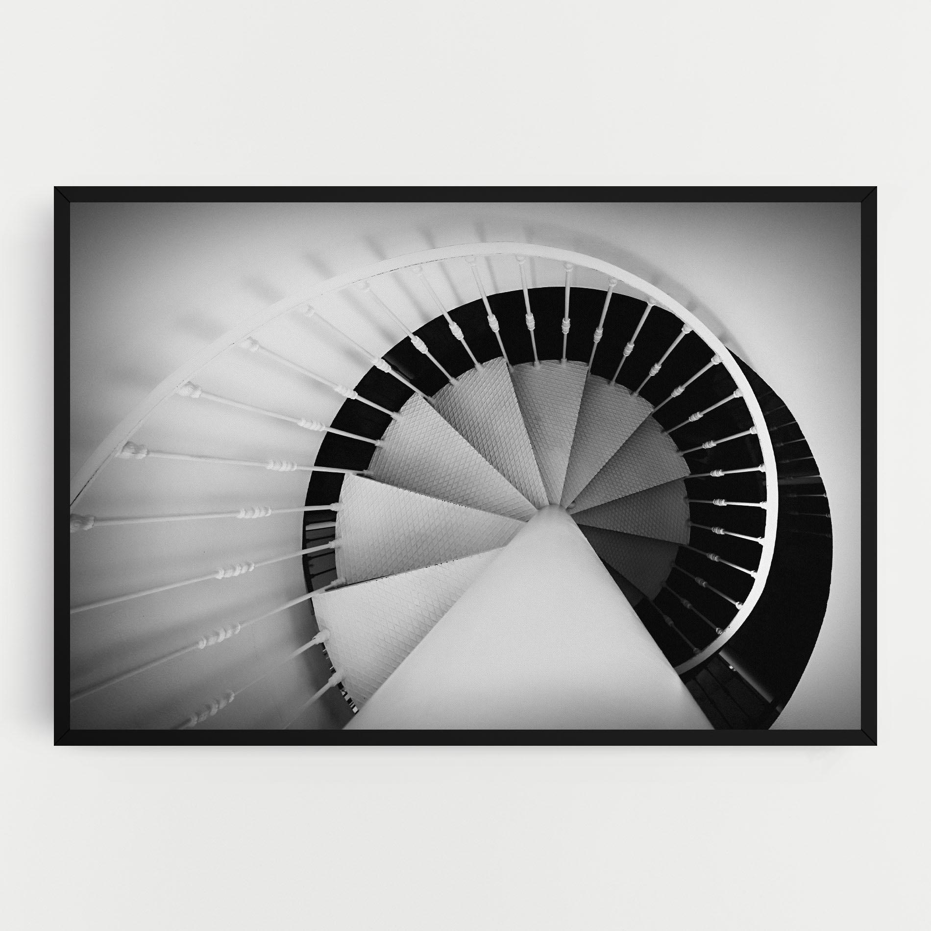 Tablou Canvas Black Circle Stairs mockup 0