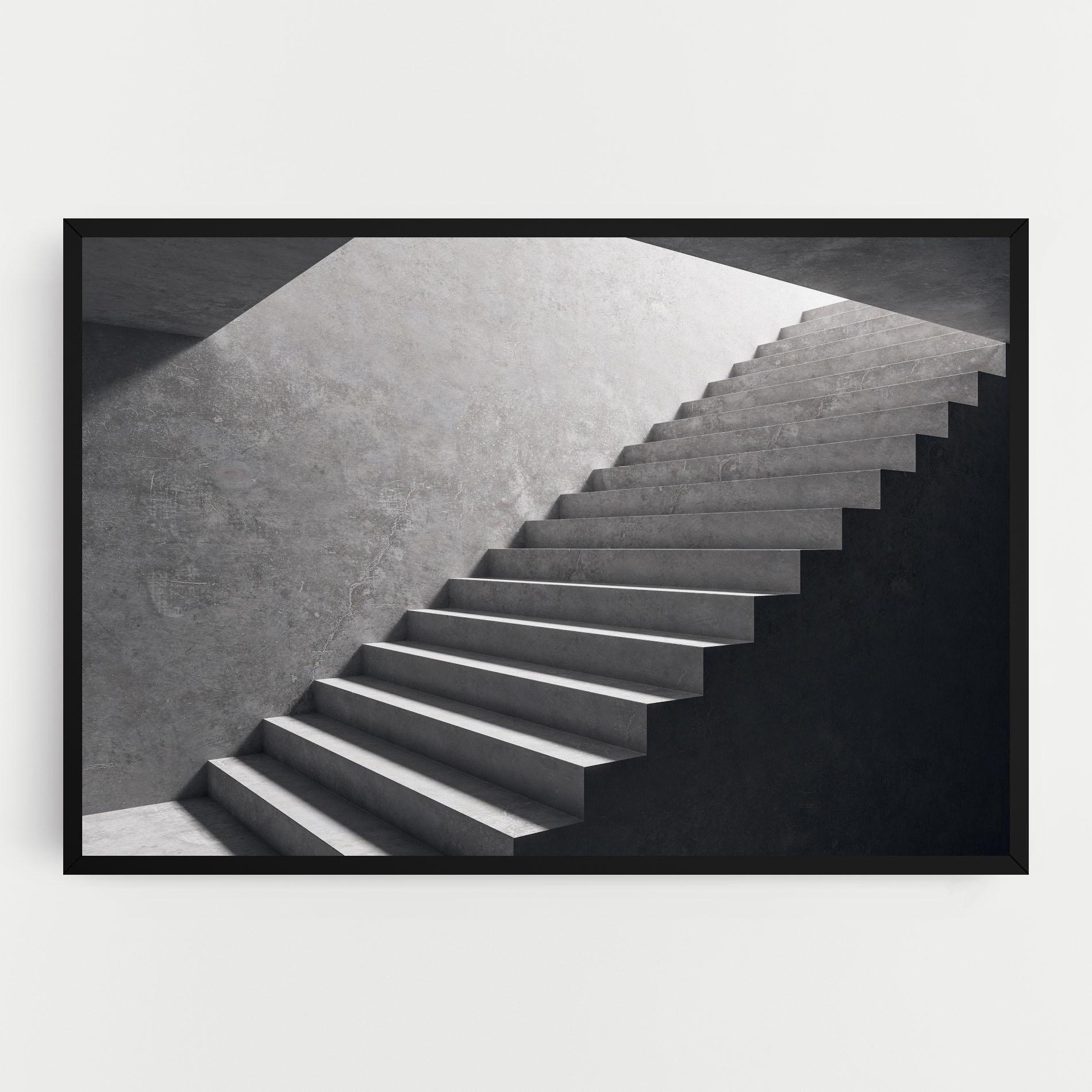Tablou Canvas Concrete Stairs mockup 0