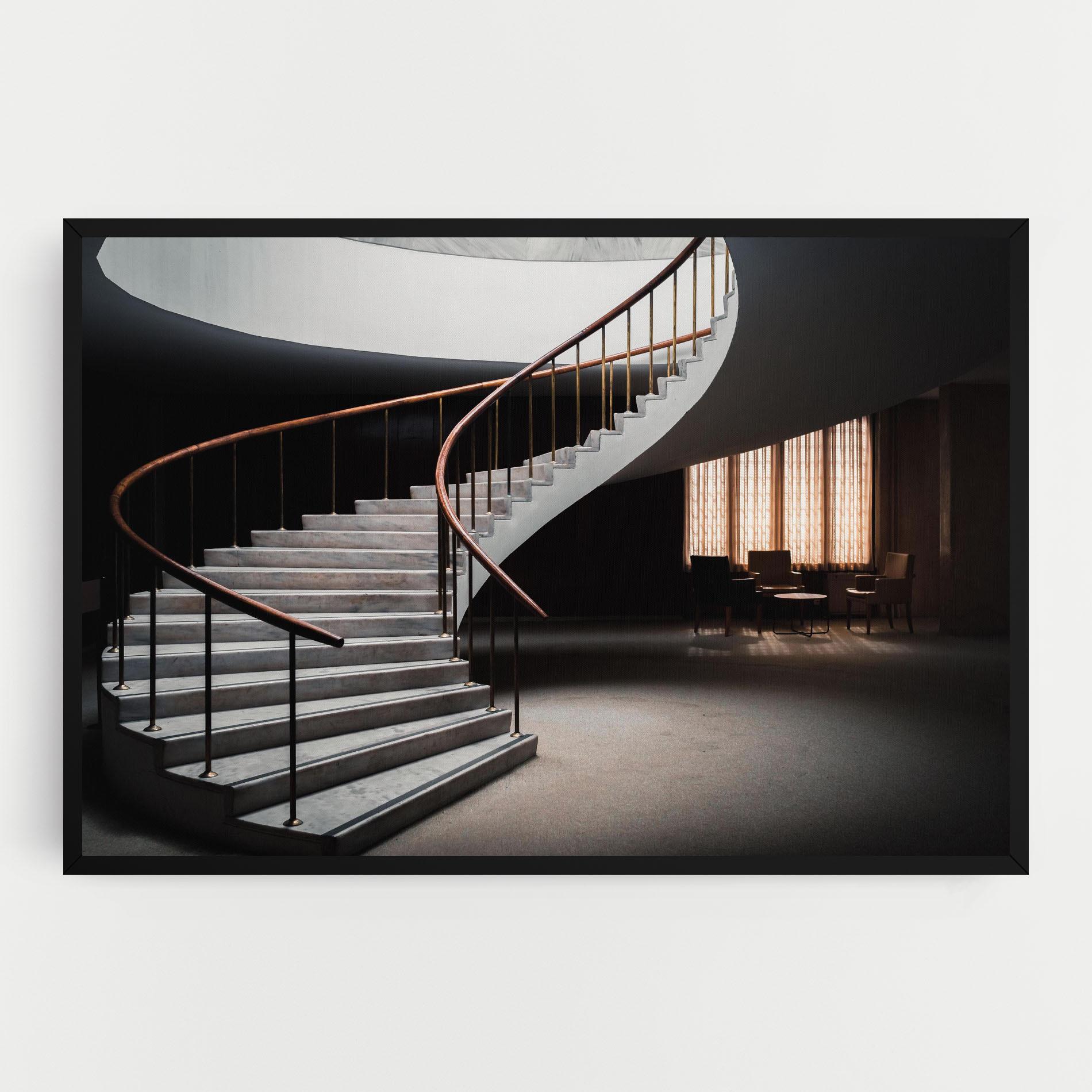 Tablou Canvas Dark Room Stairs mockup 0