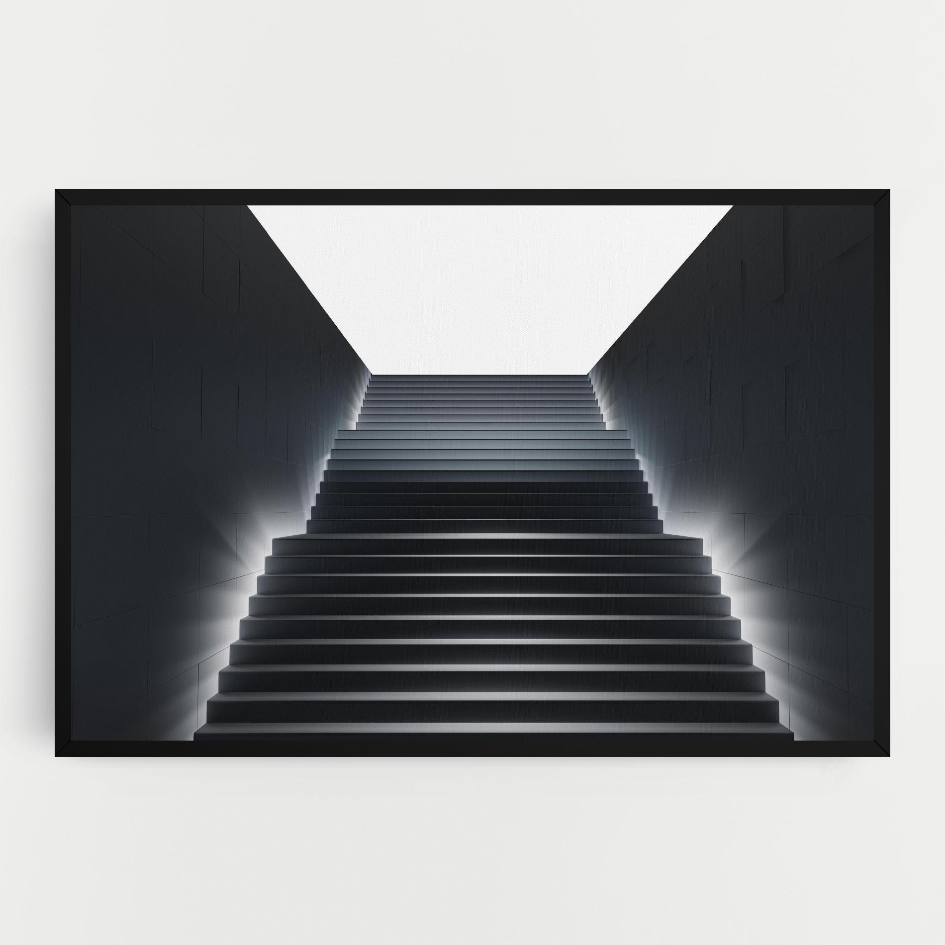 Tablou Canvas Dark Stairs mockup 0