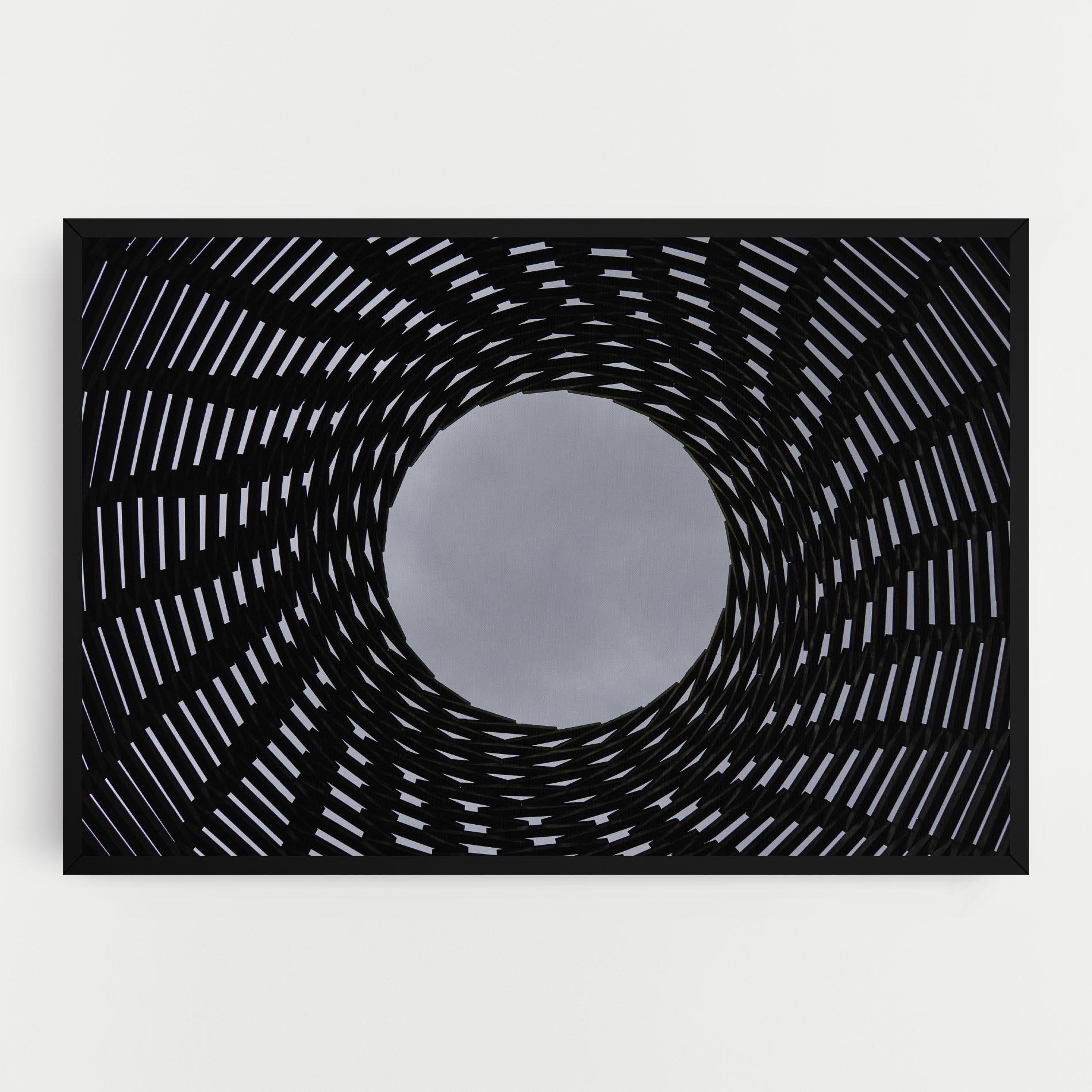 Tablou Canvas Grey Circle Lines mockup 0