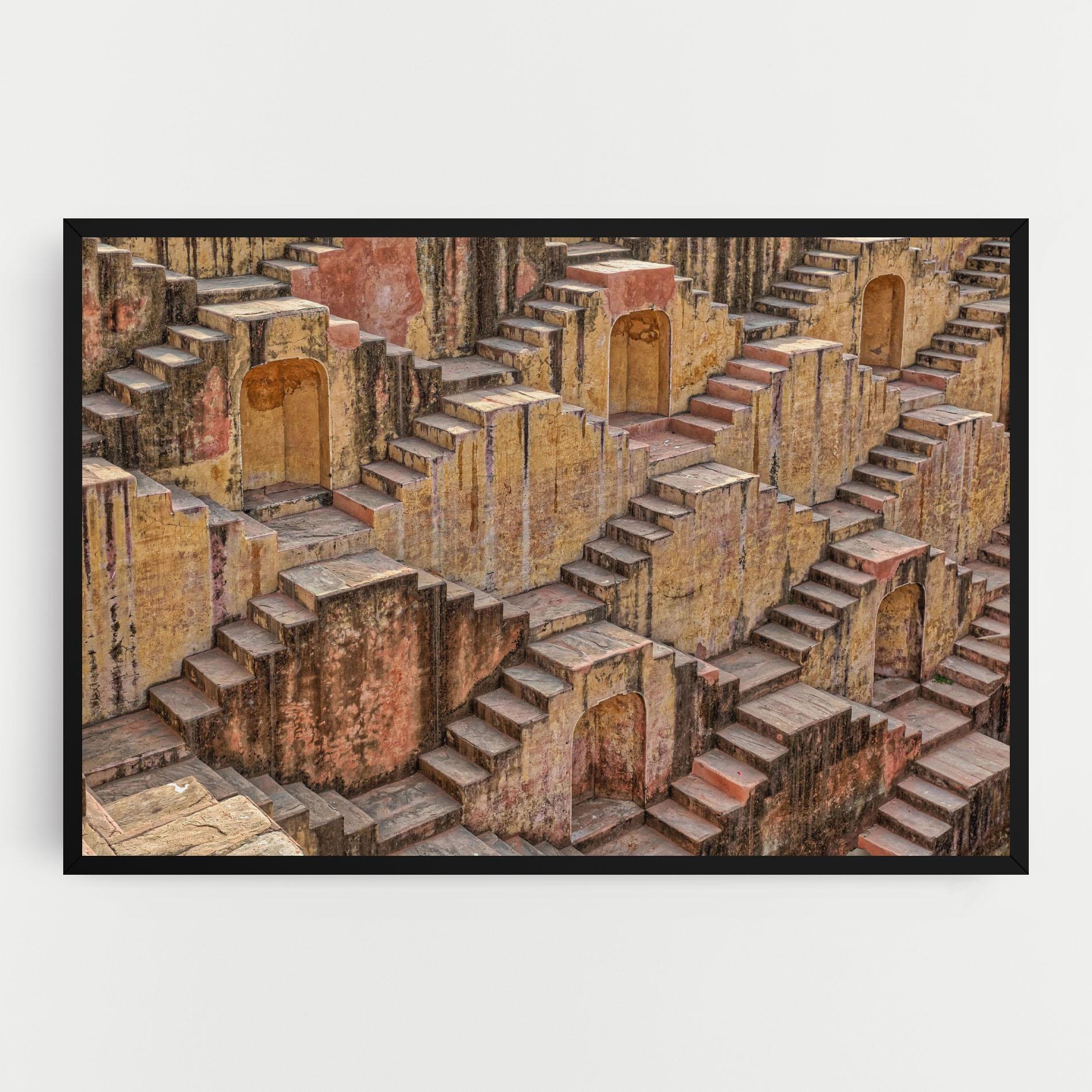 Tablou Canvas Old Brown Stairs mockup 0