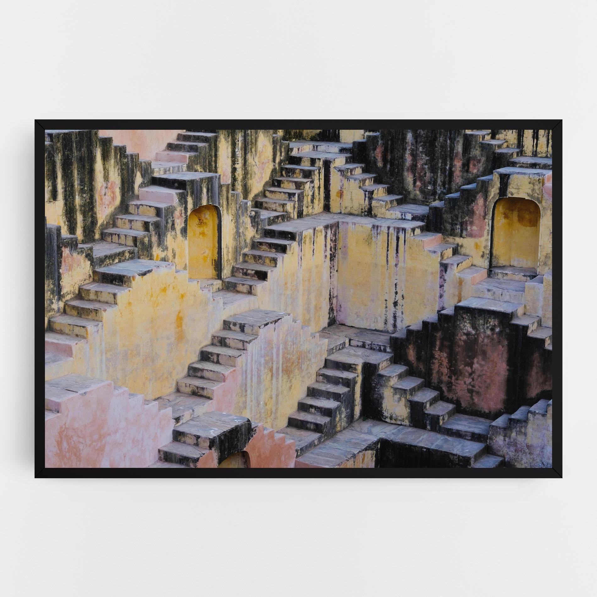 Tablou Canvas Old Yellow Stairs mockup 0
