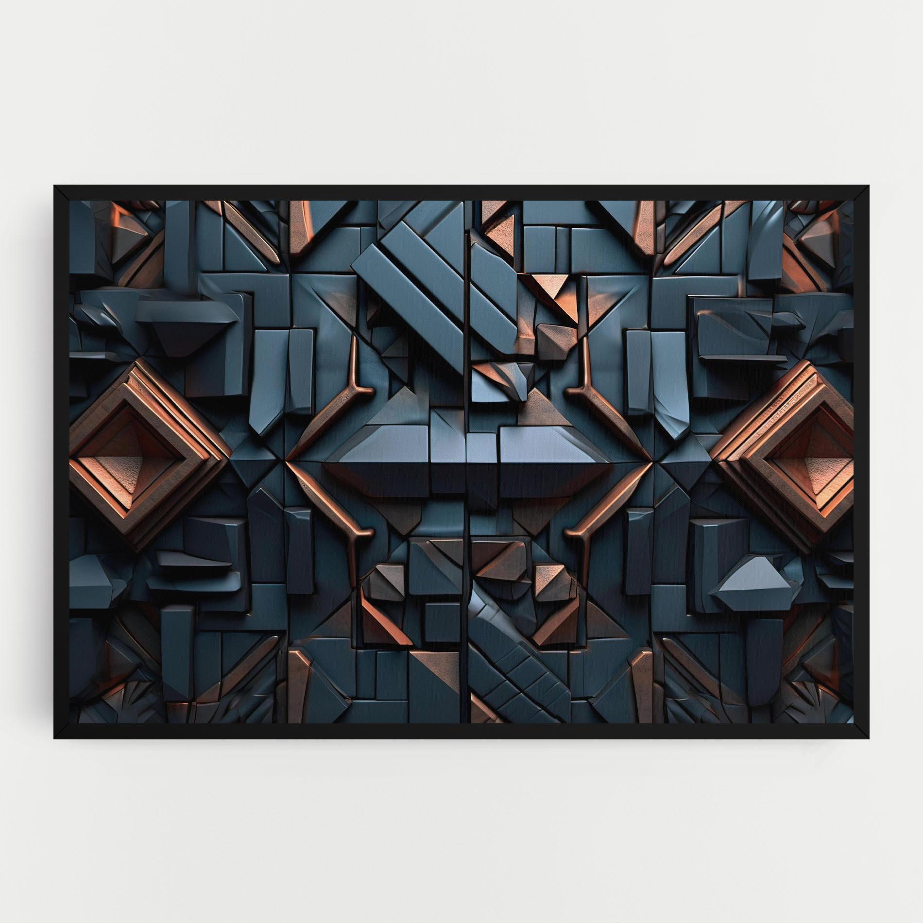 Tablou Canvas Orange Rhombus mockup 0