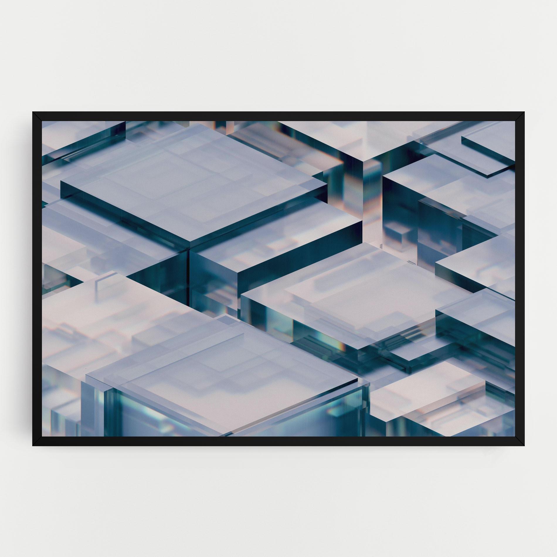 Tablou Canvas Square Glass mockup 0