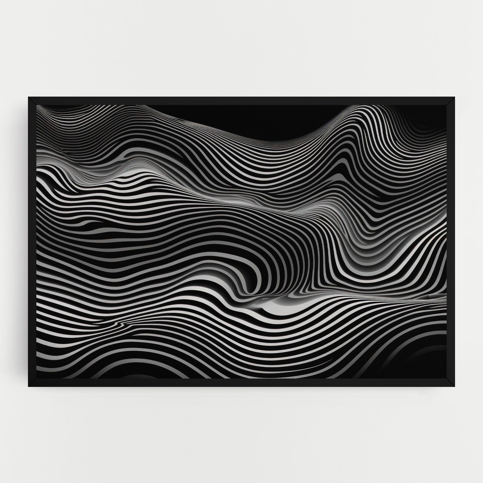 White Black Lines Wave mockup 0