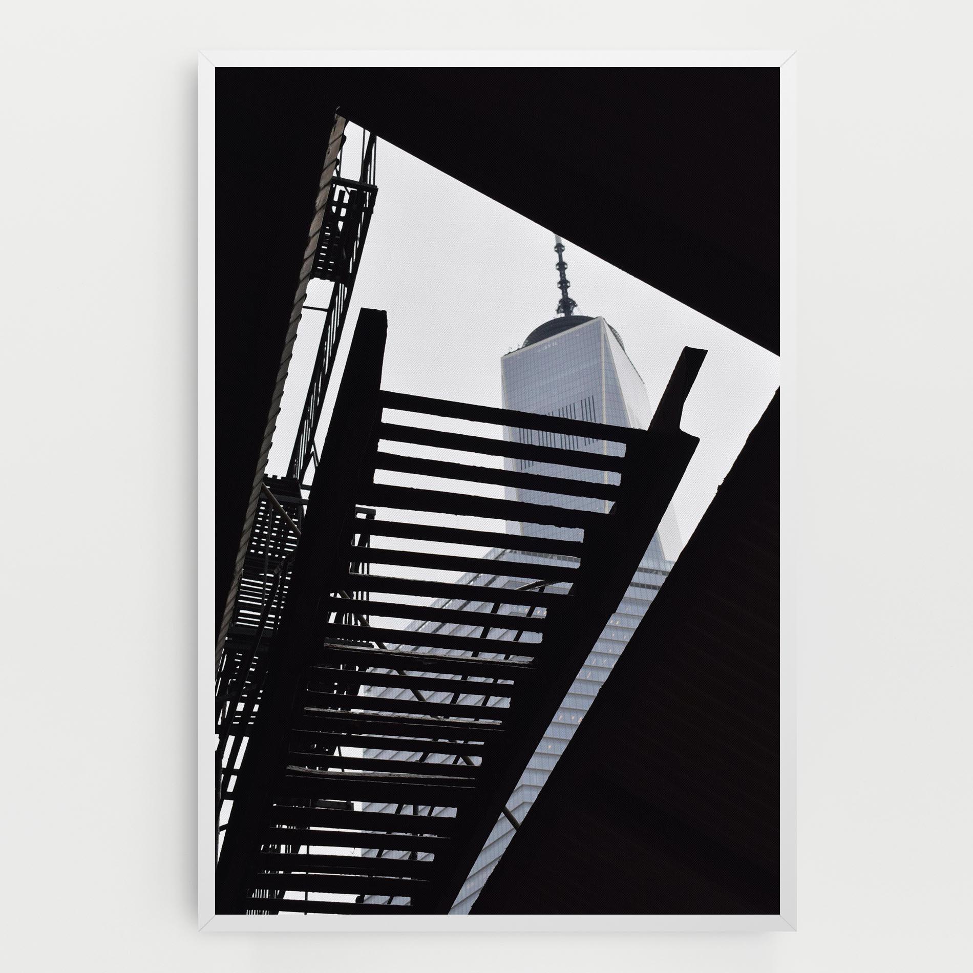 Tablou Canvas Black Stairs Floating mockup 0