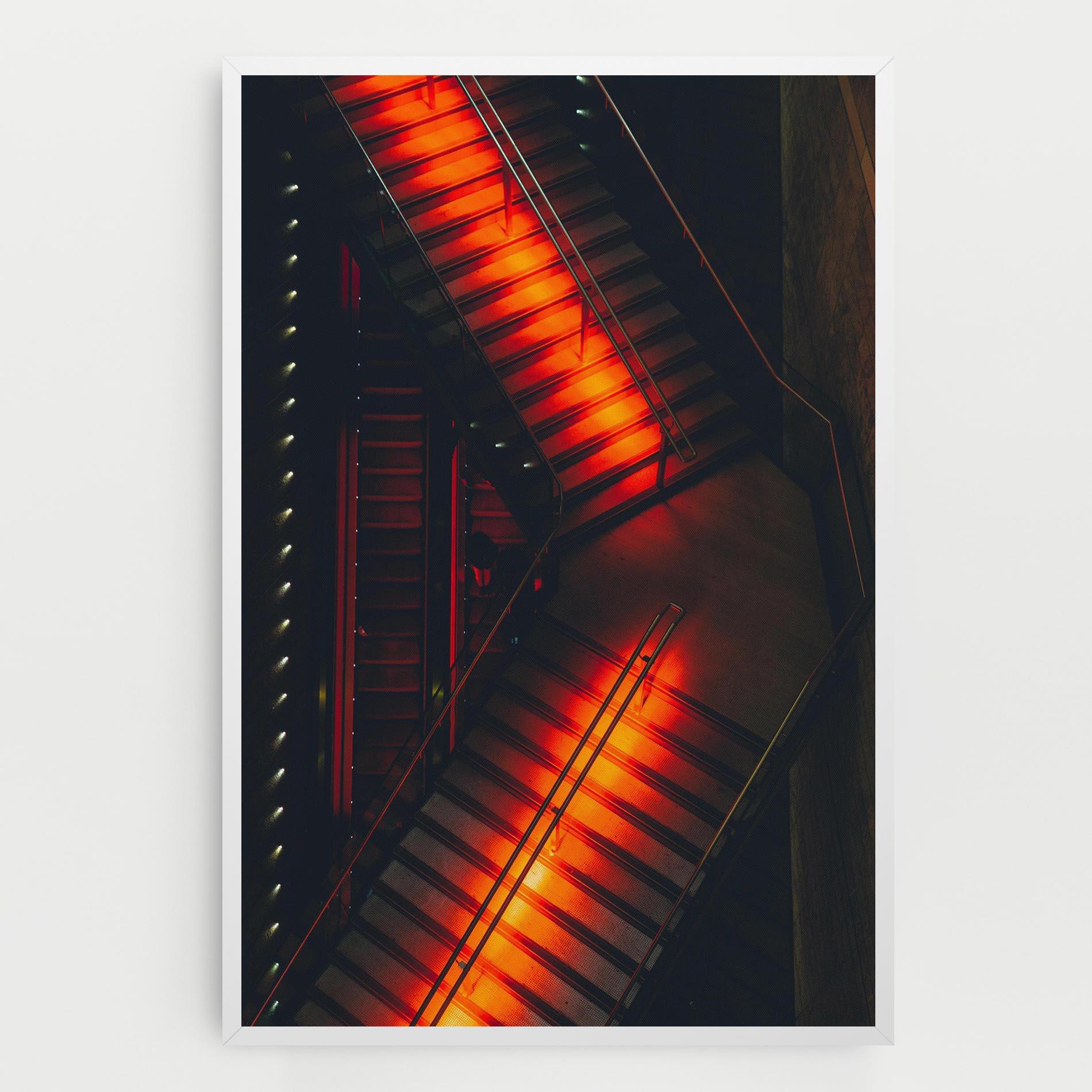 Tablou Canvas Orange Light Stairs mockup 0