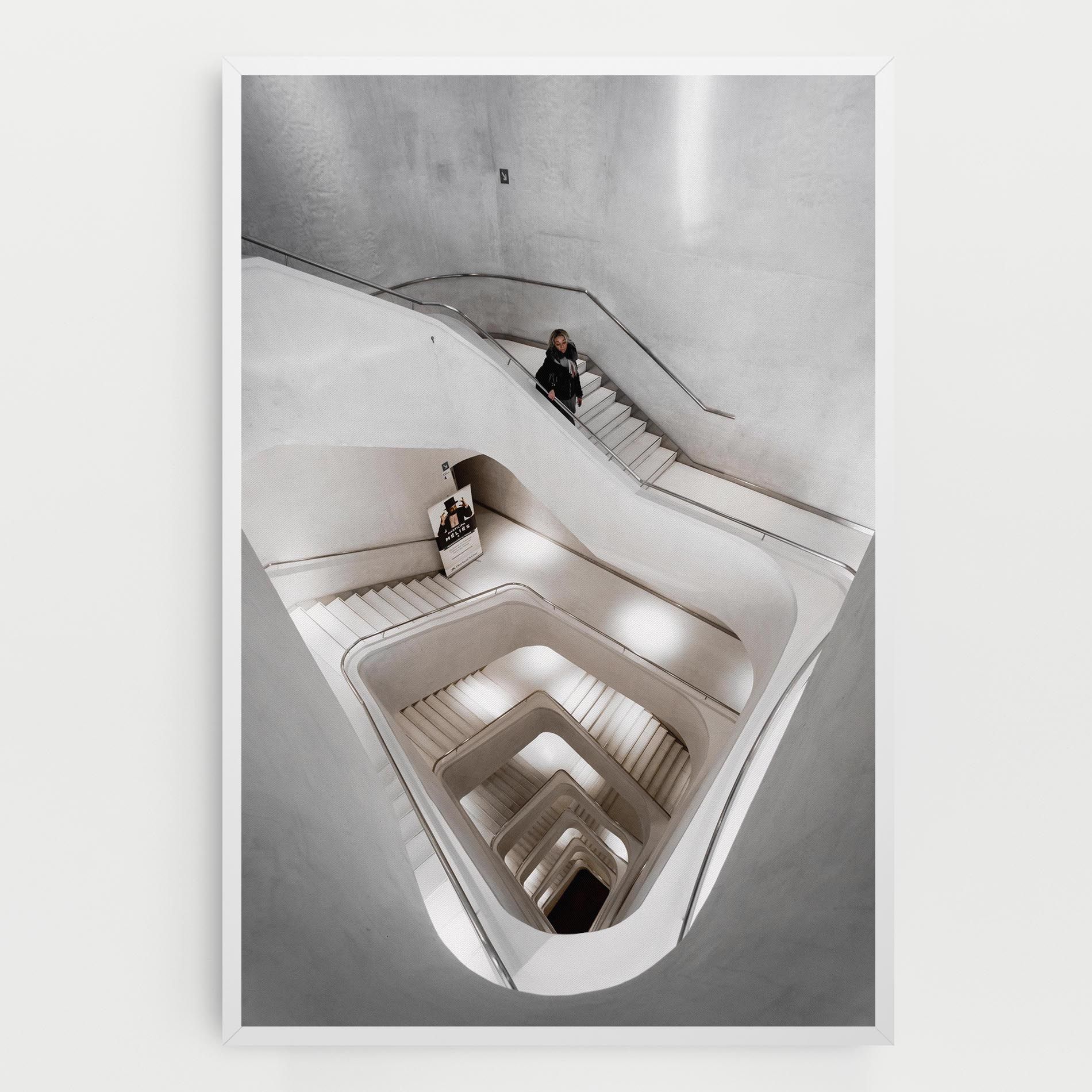 White Stairs Spiral mockup 0