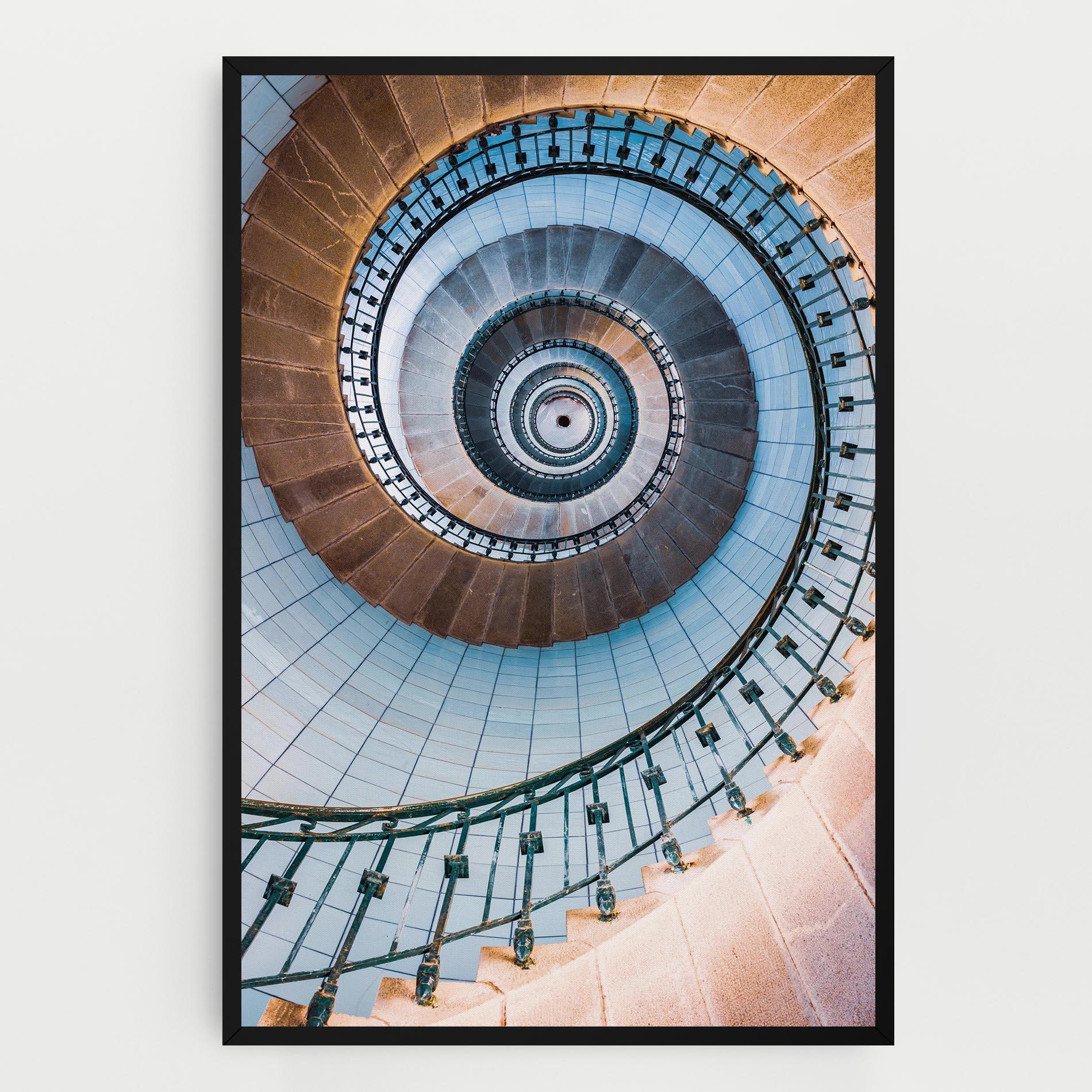 Tablou Canvas Blue Opaline Stairs mockup 0