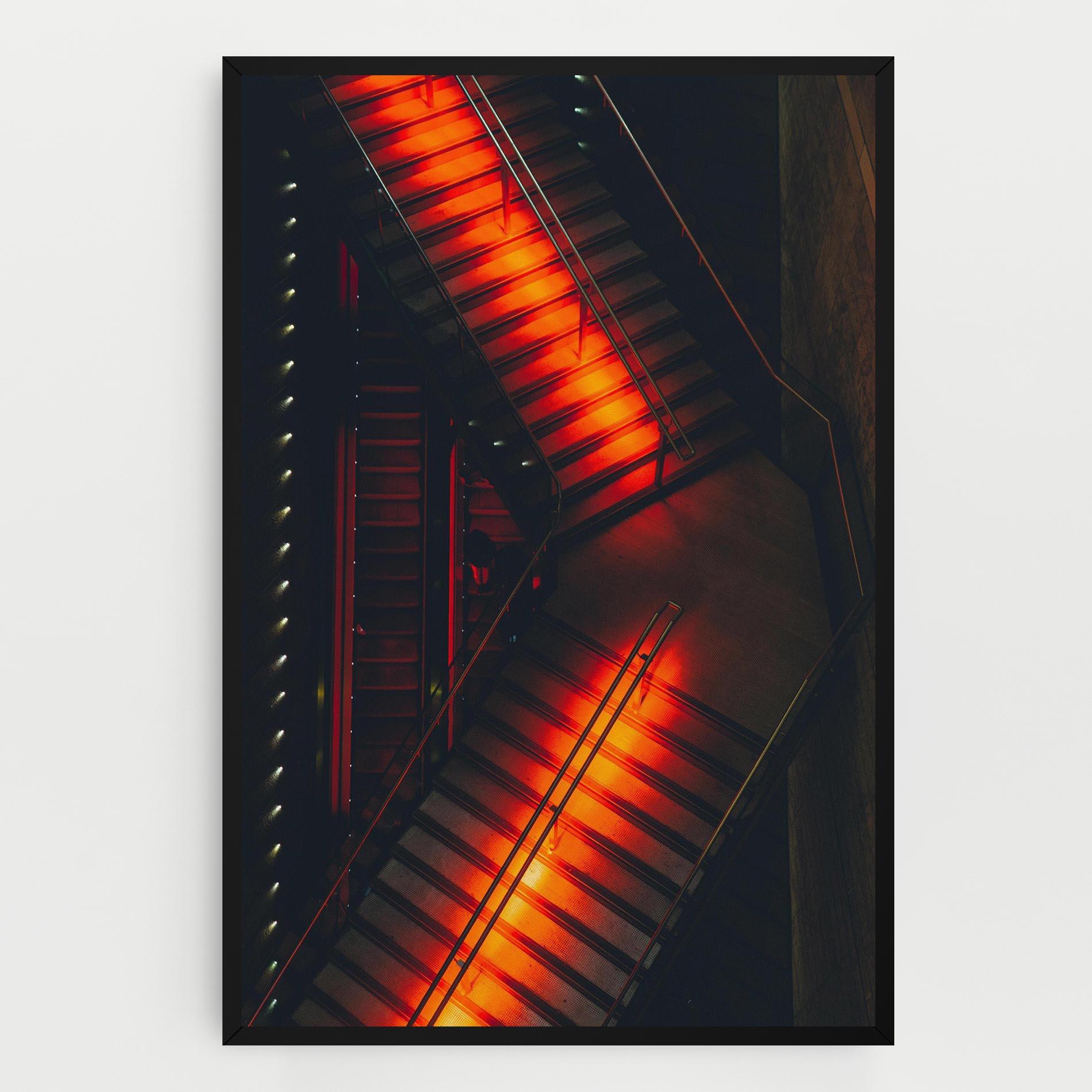 Tablou Canvas Orange Light Stairs mockup 0
