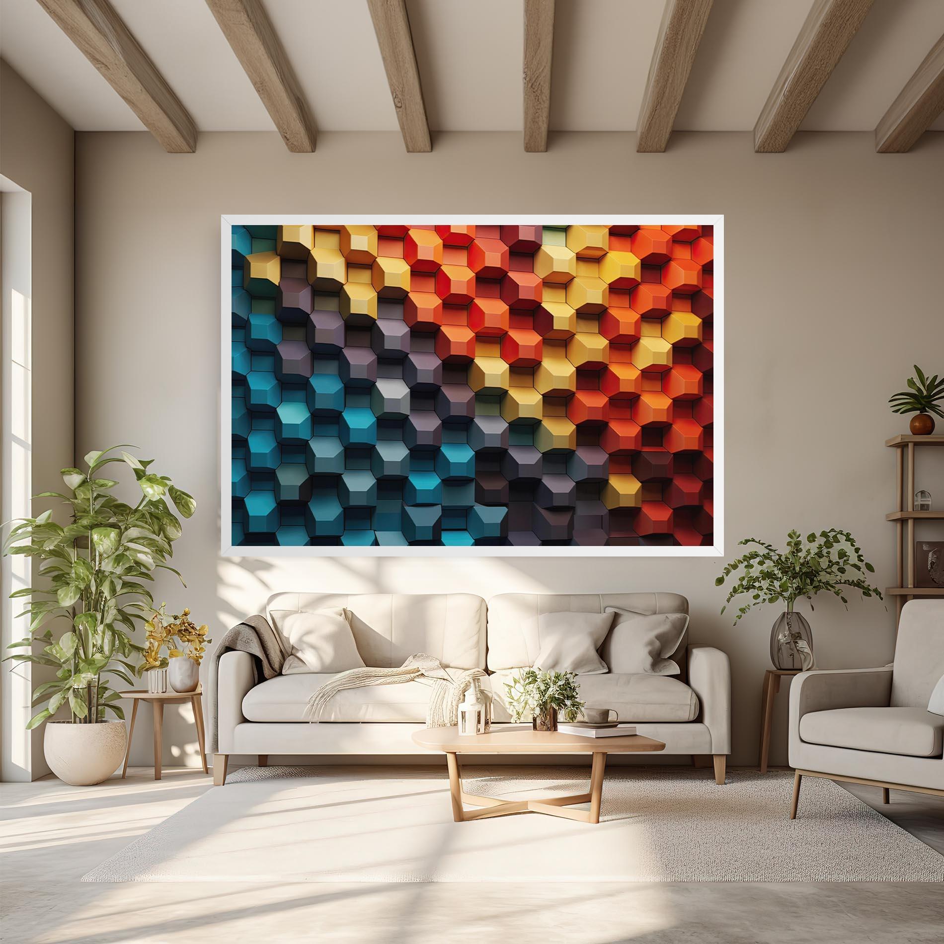 Tablou Canvas 3d Sqare Mix mockup 6