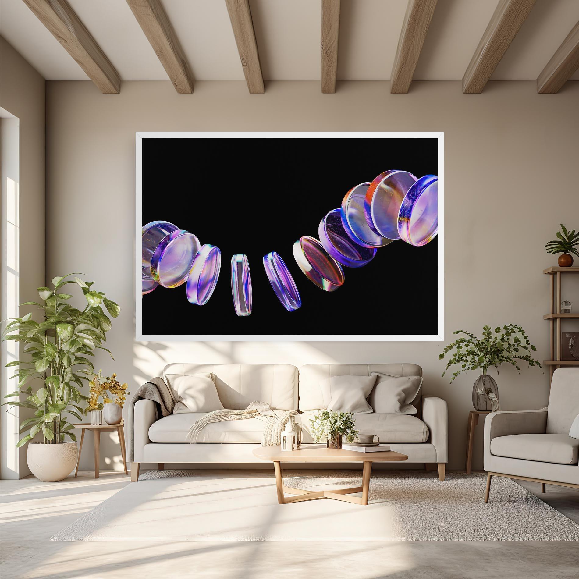 Tablou Canvas Circle Glass Floating mockup 6