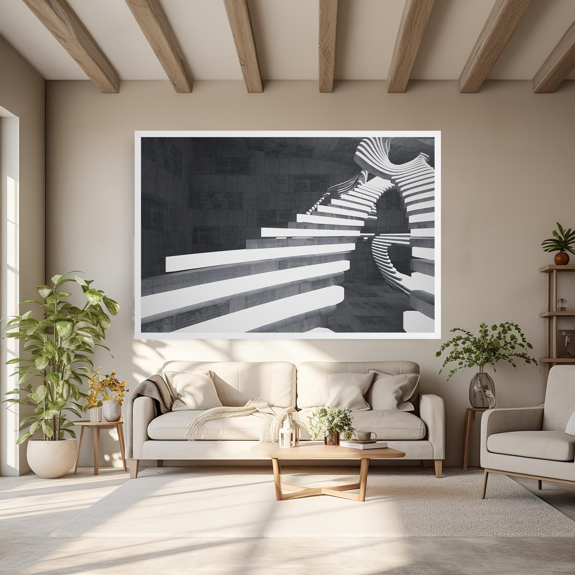 Tablou Canvas Concrete Room mockup 6