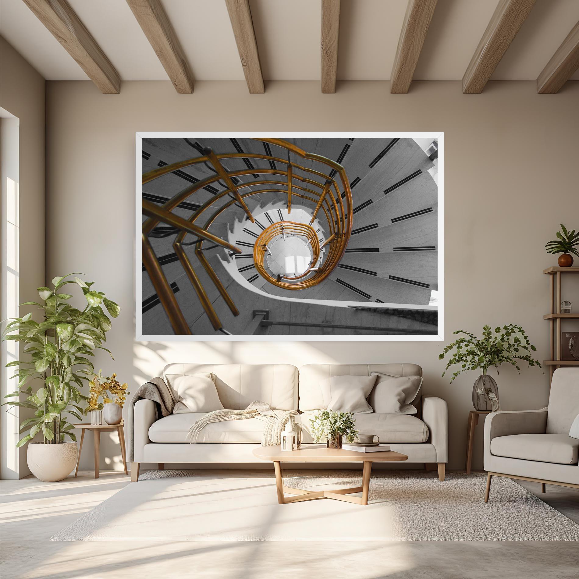 Tablou Canvas Gold Bar Stairs mockup 6