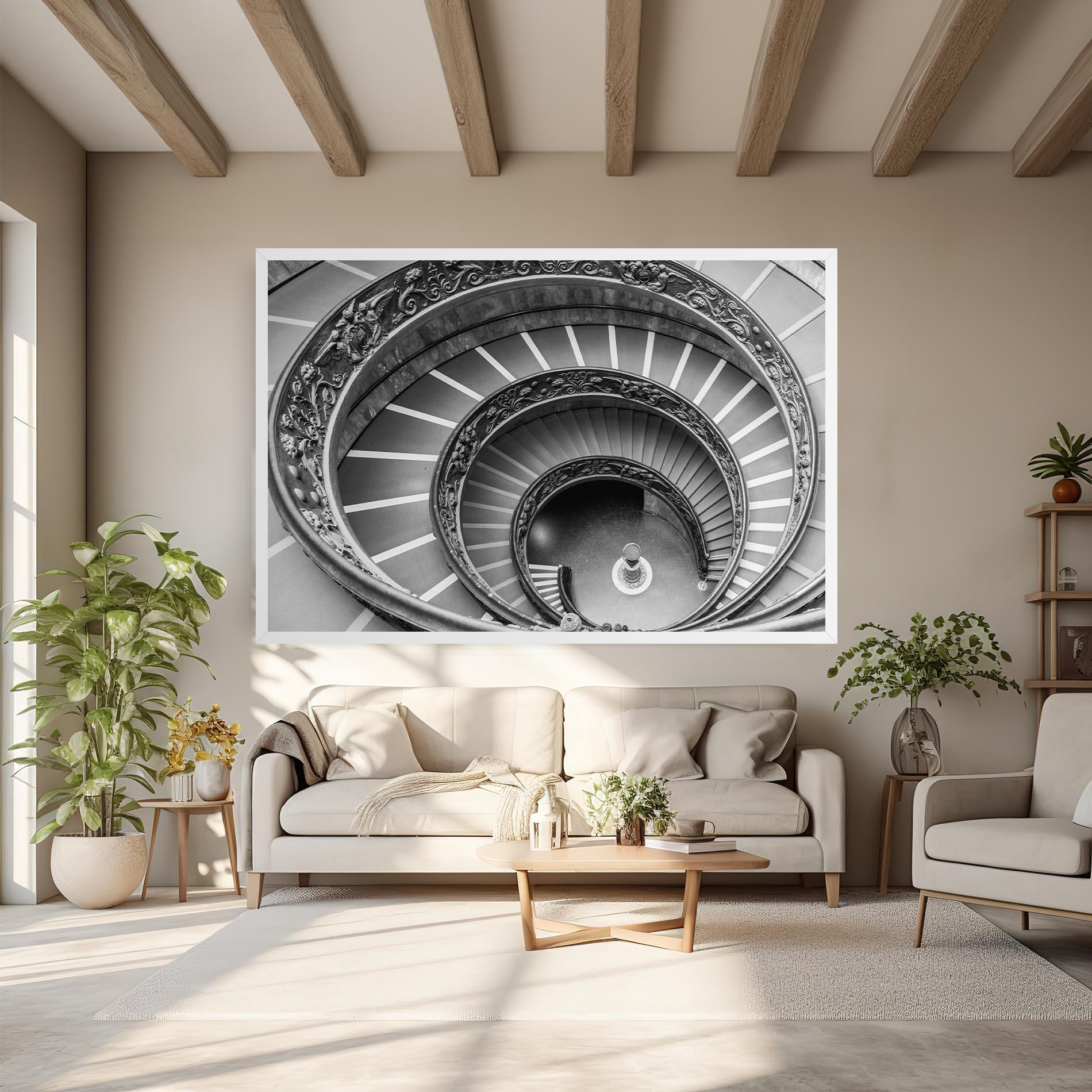 Tablou Canvas Grey Spiral mockup 6