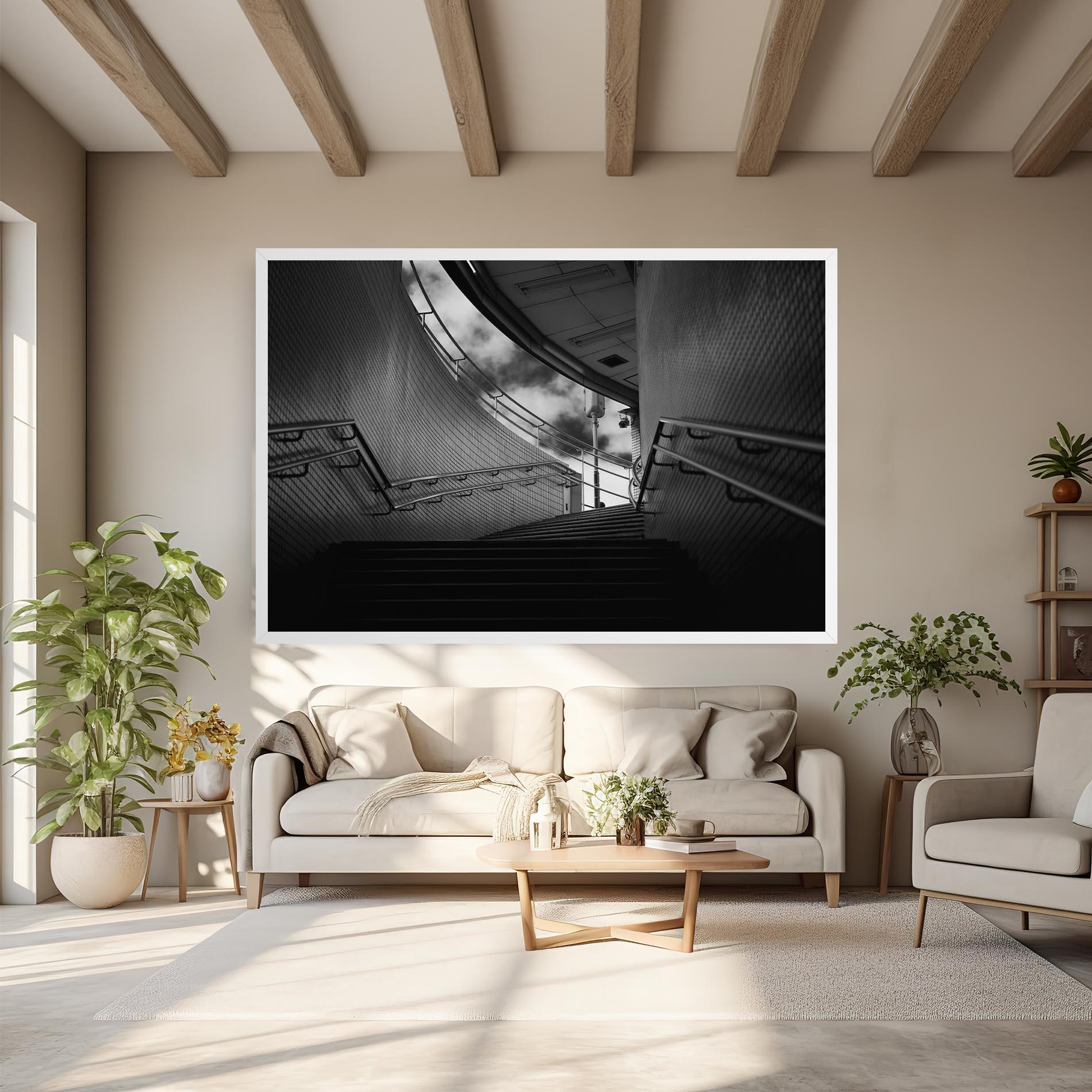 Tablou Canvas Grey Up Stairs mockup 6