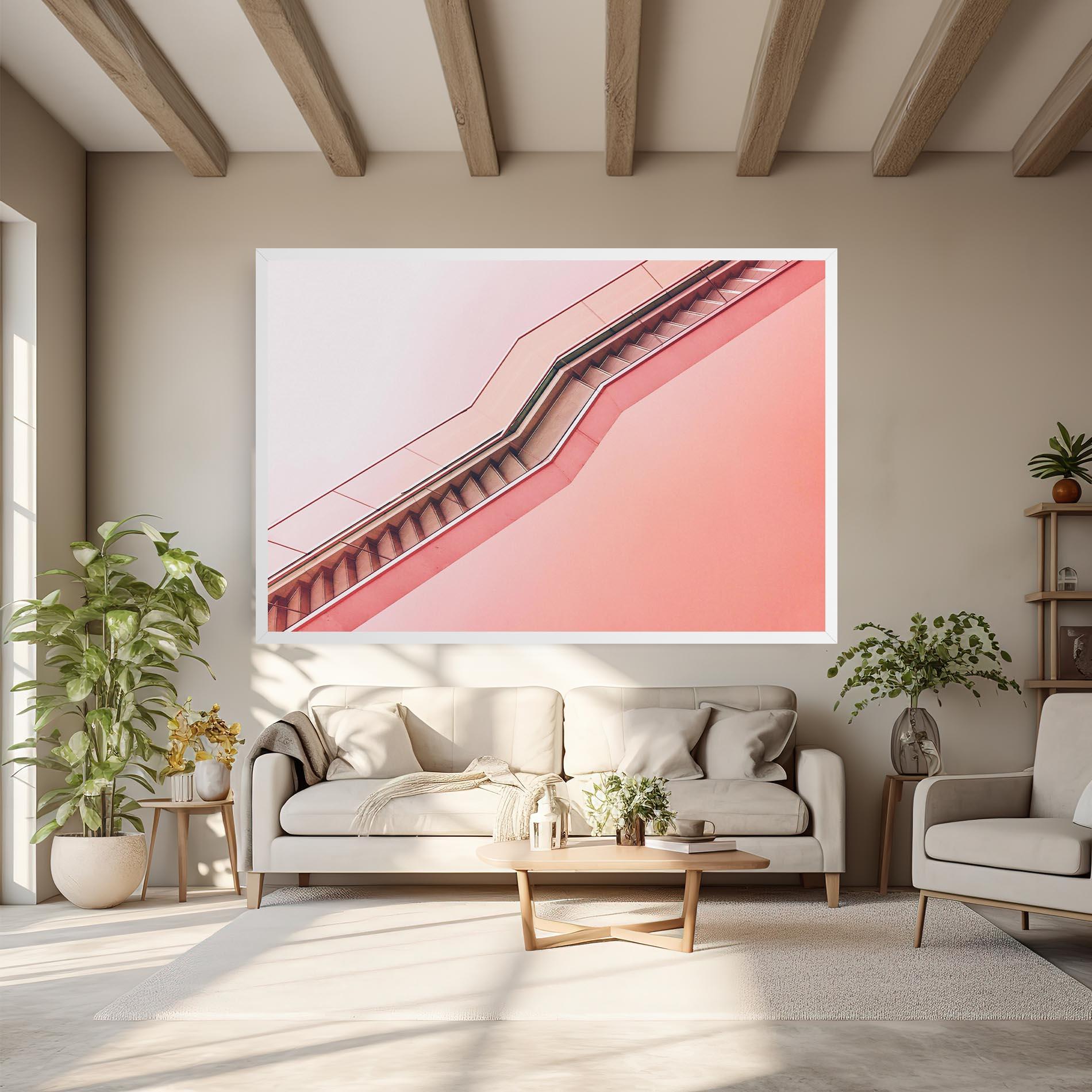 Tablou Canvas Pink Stairs mockup 6