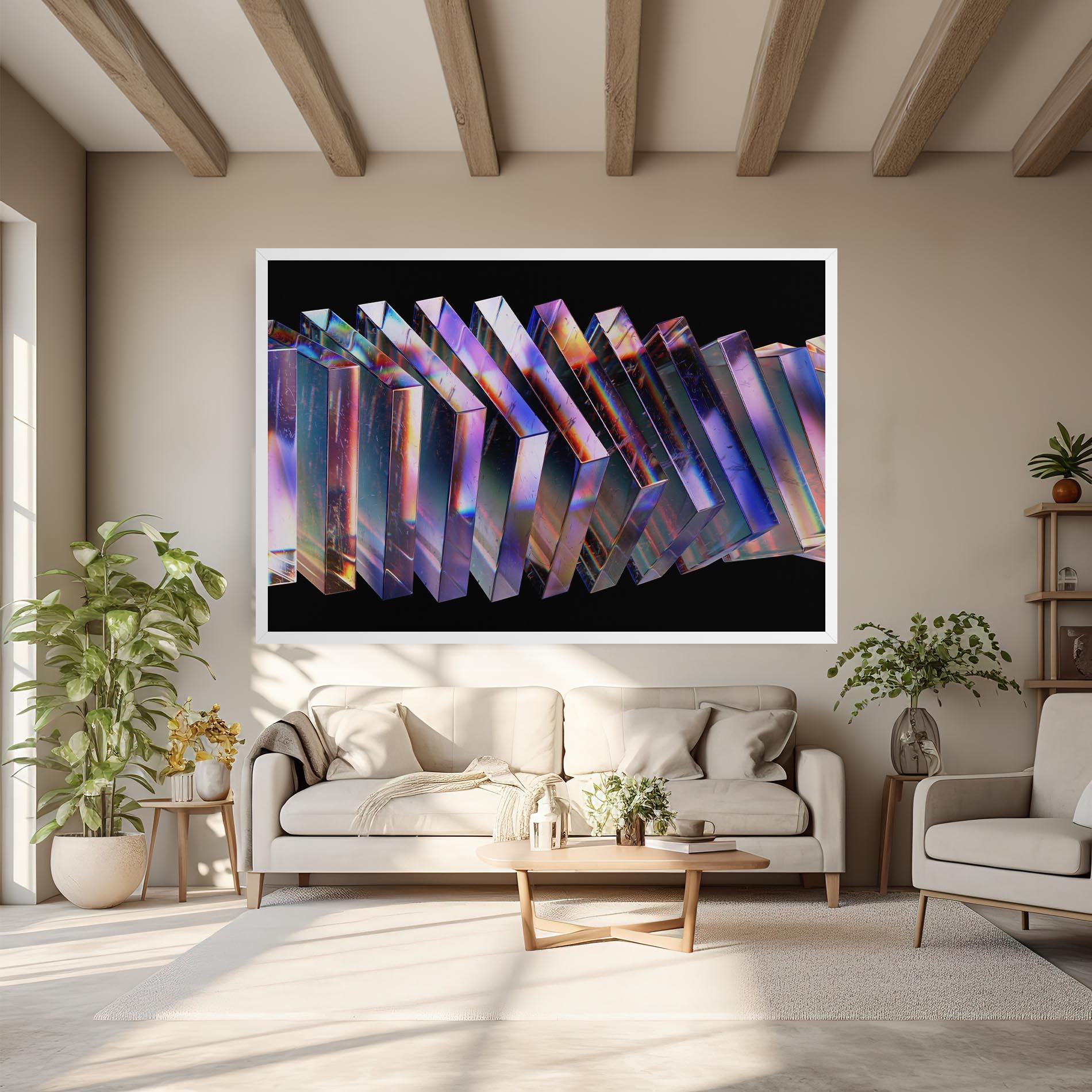 Tablou Canvas Square Glass Floating mockup 6